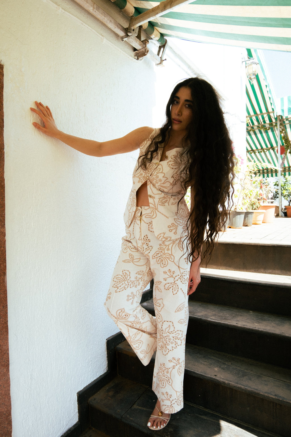 Moonflower Embroidered Set