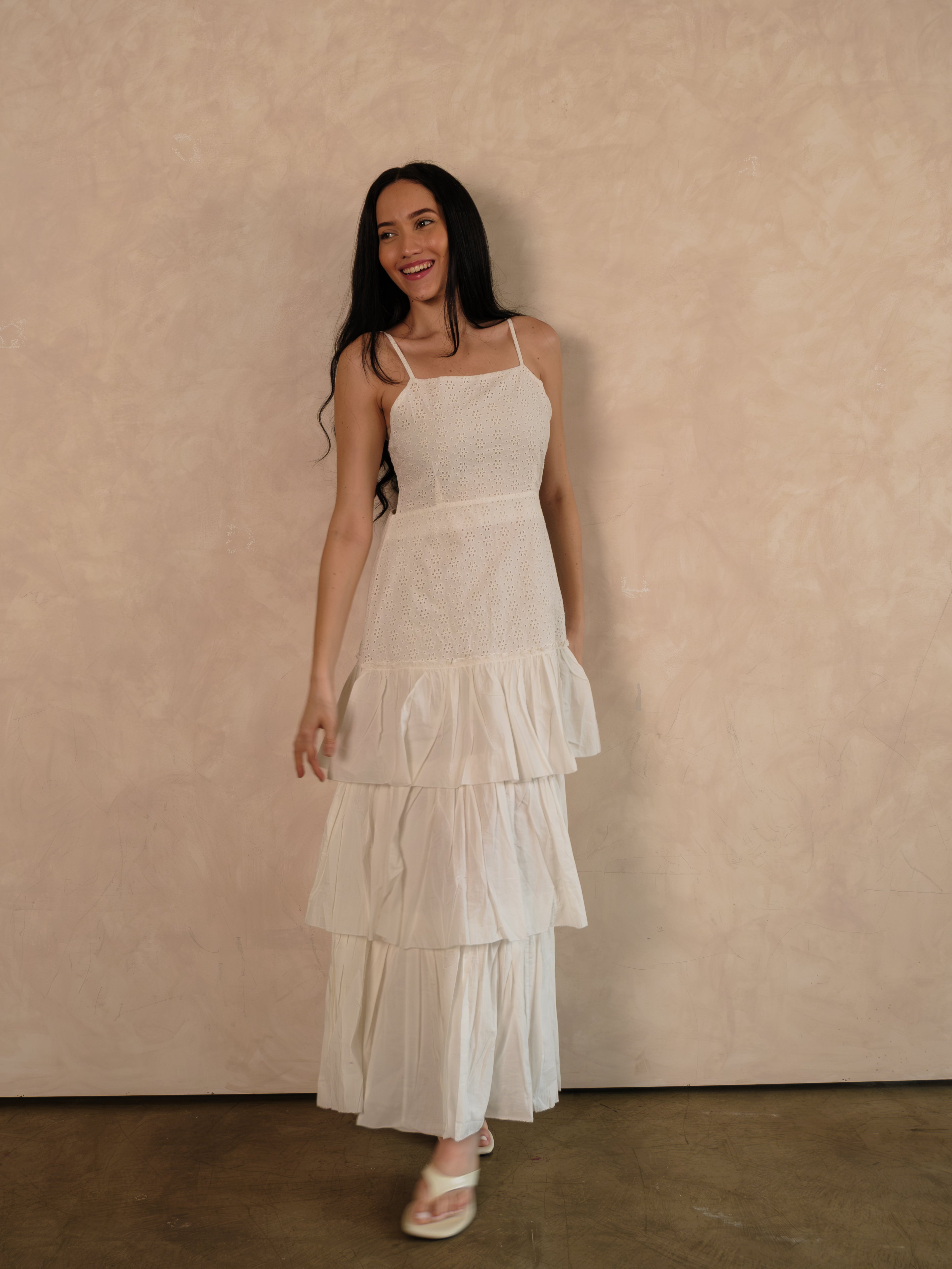 White Broderie Anglaise Dress