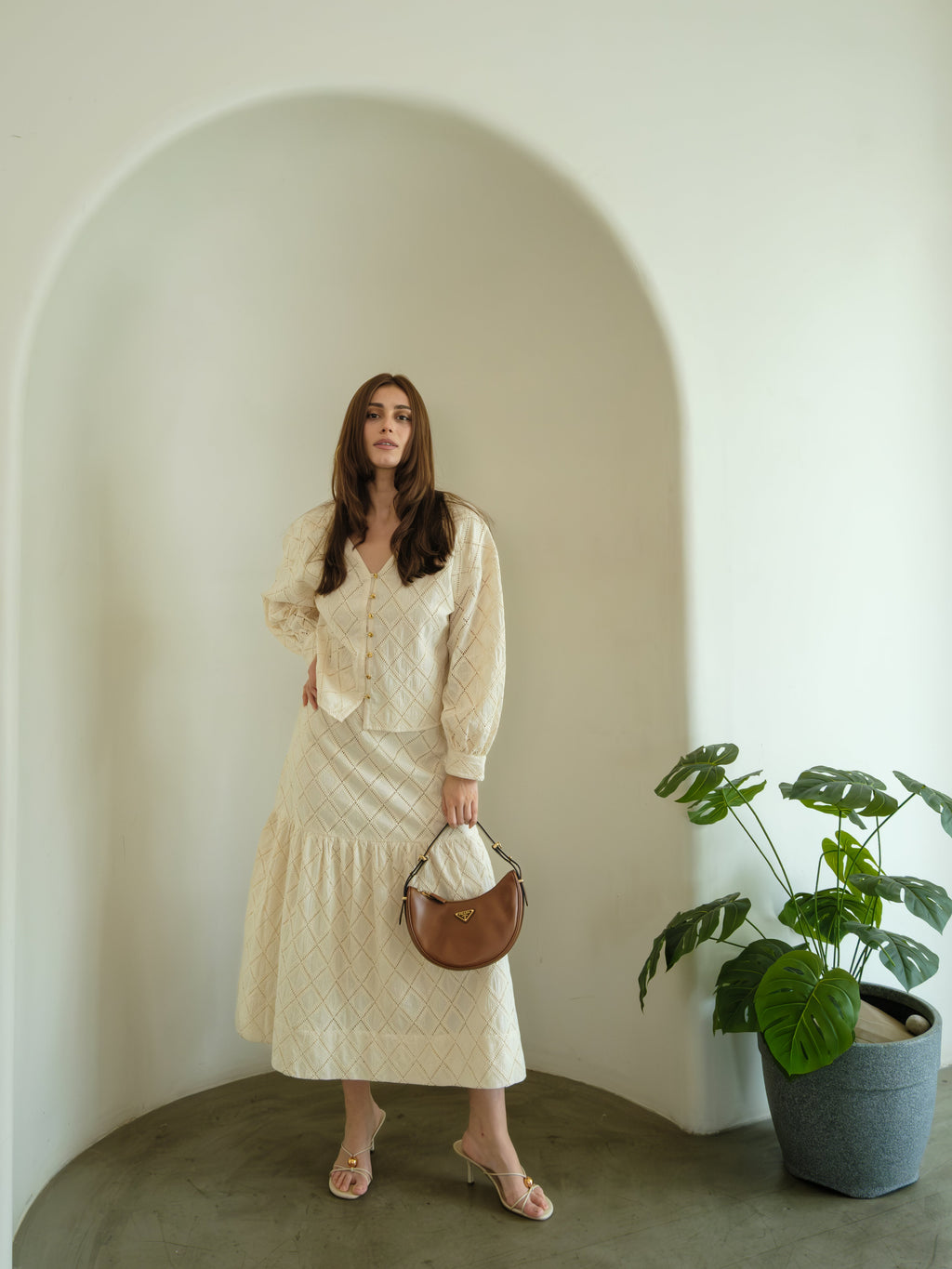 Broderie Anglaise Top & Skirt Co-ord set
