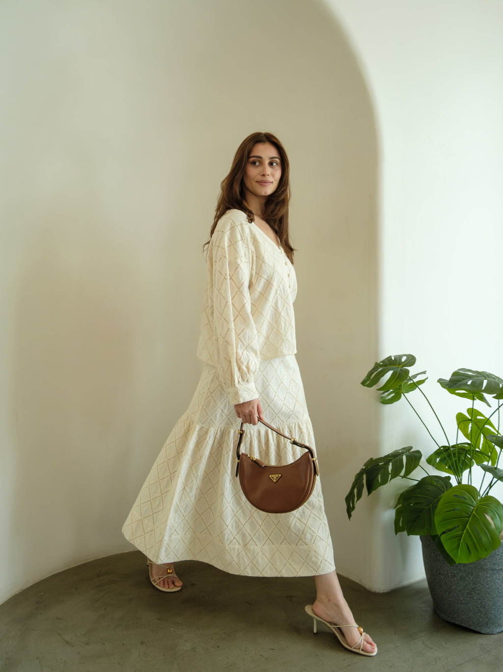 Broderie Anglaise Top & Skirt Co-ord set