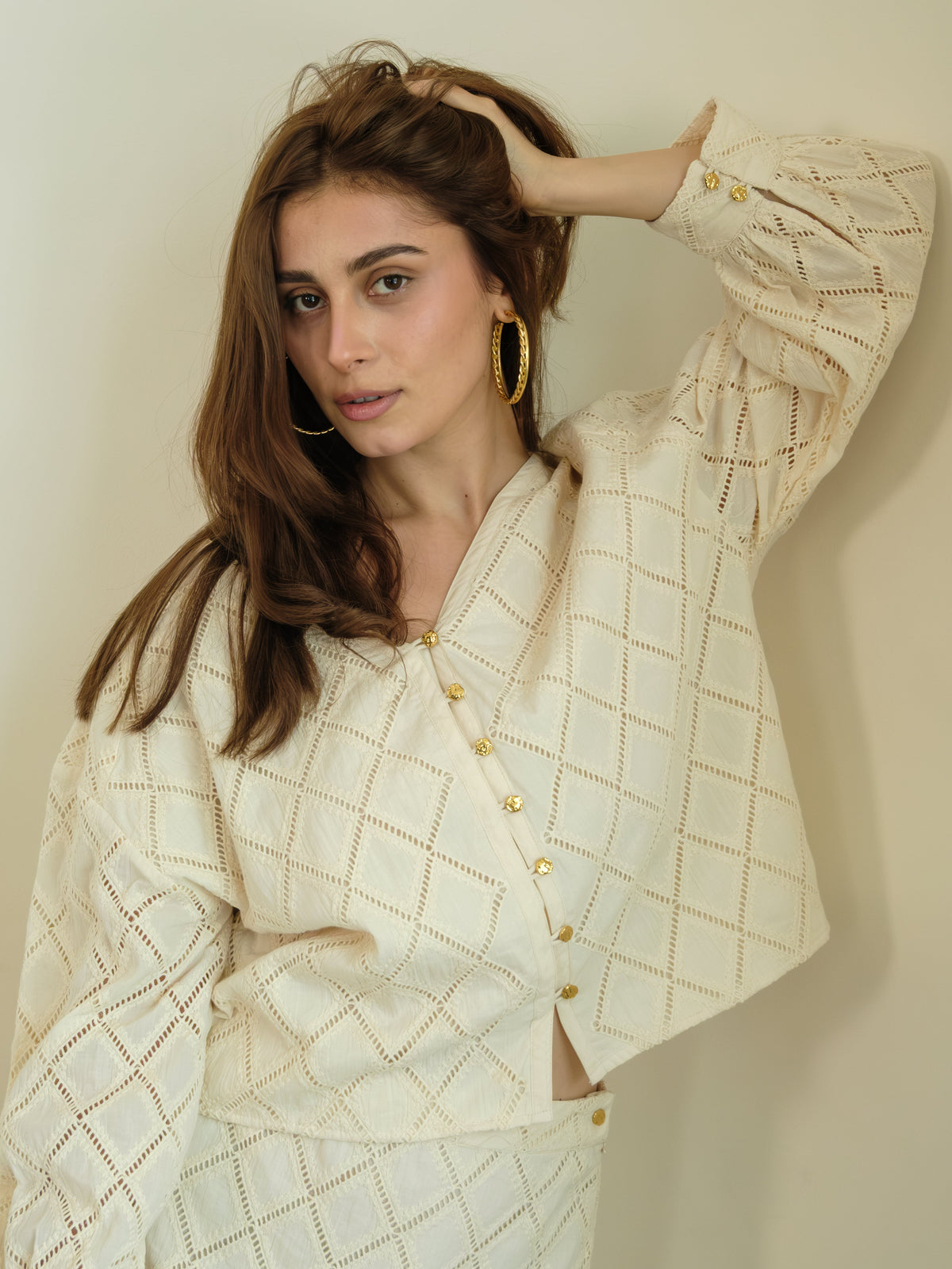 Broderie Anglaise Top & Skirt Co-ord set