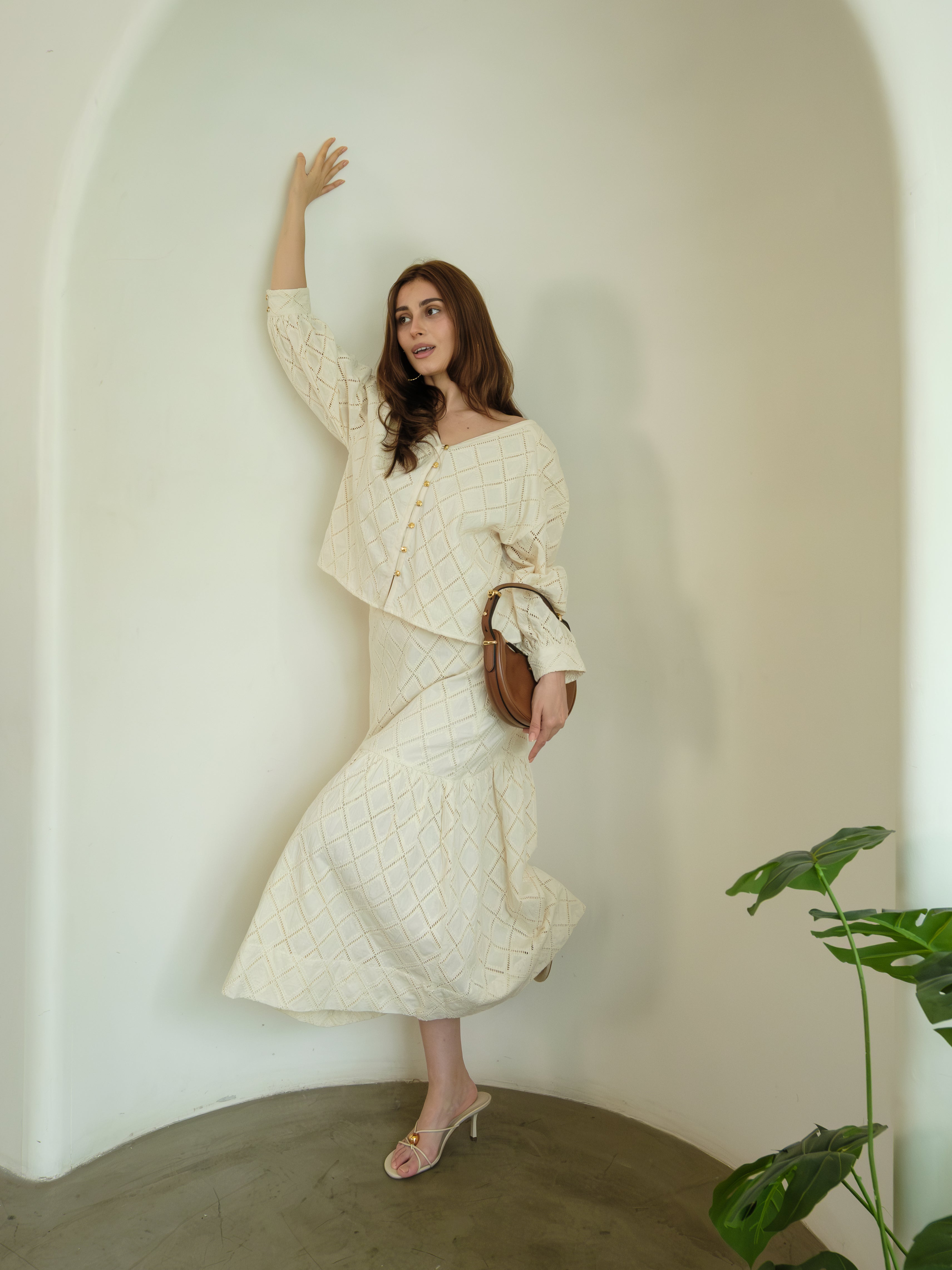 Broderie Anglaise Top & Skirt Co-ord set