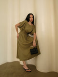 Olive Gardens Pleated Dress