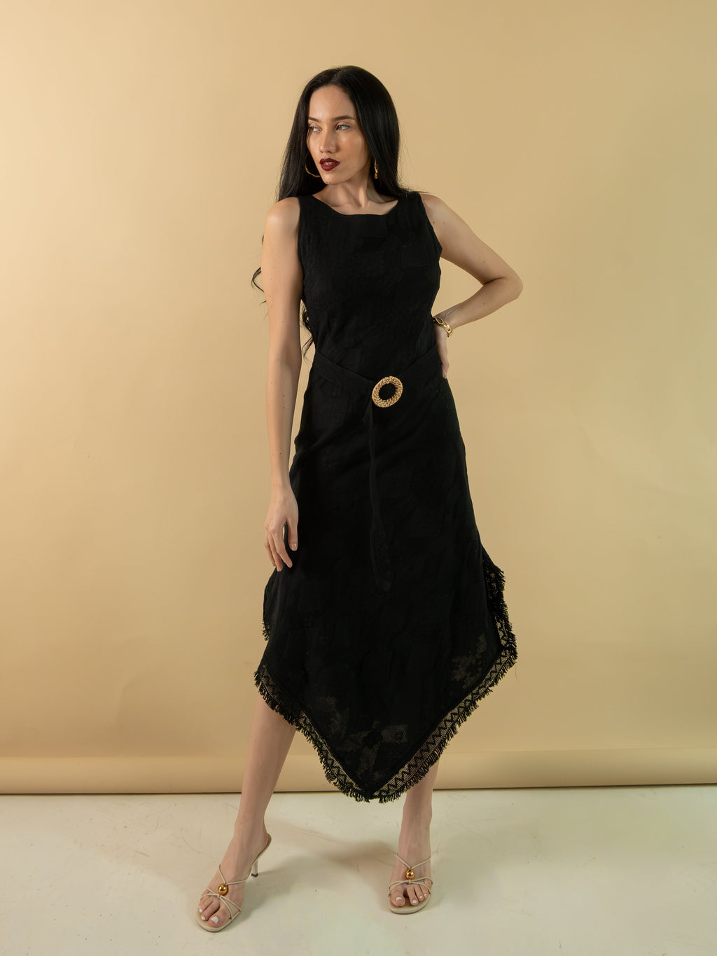 After Dark Bias Lace Dress