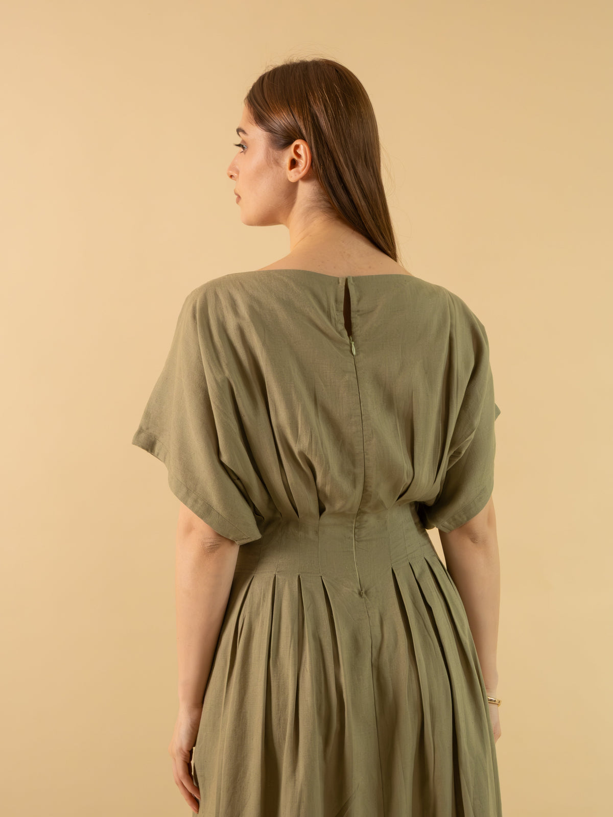 Olive Gardens Pleated Dress
