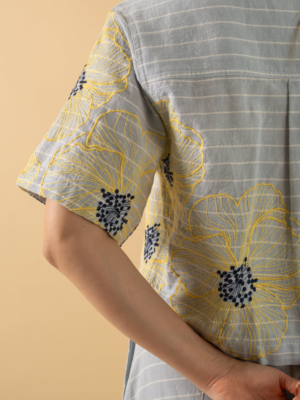Azure Bloom Embroidered Set
