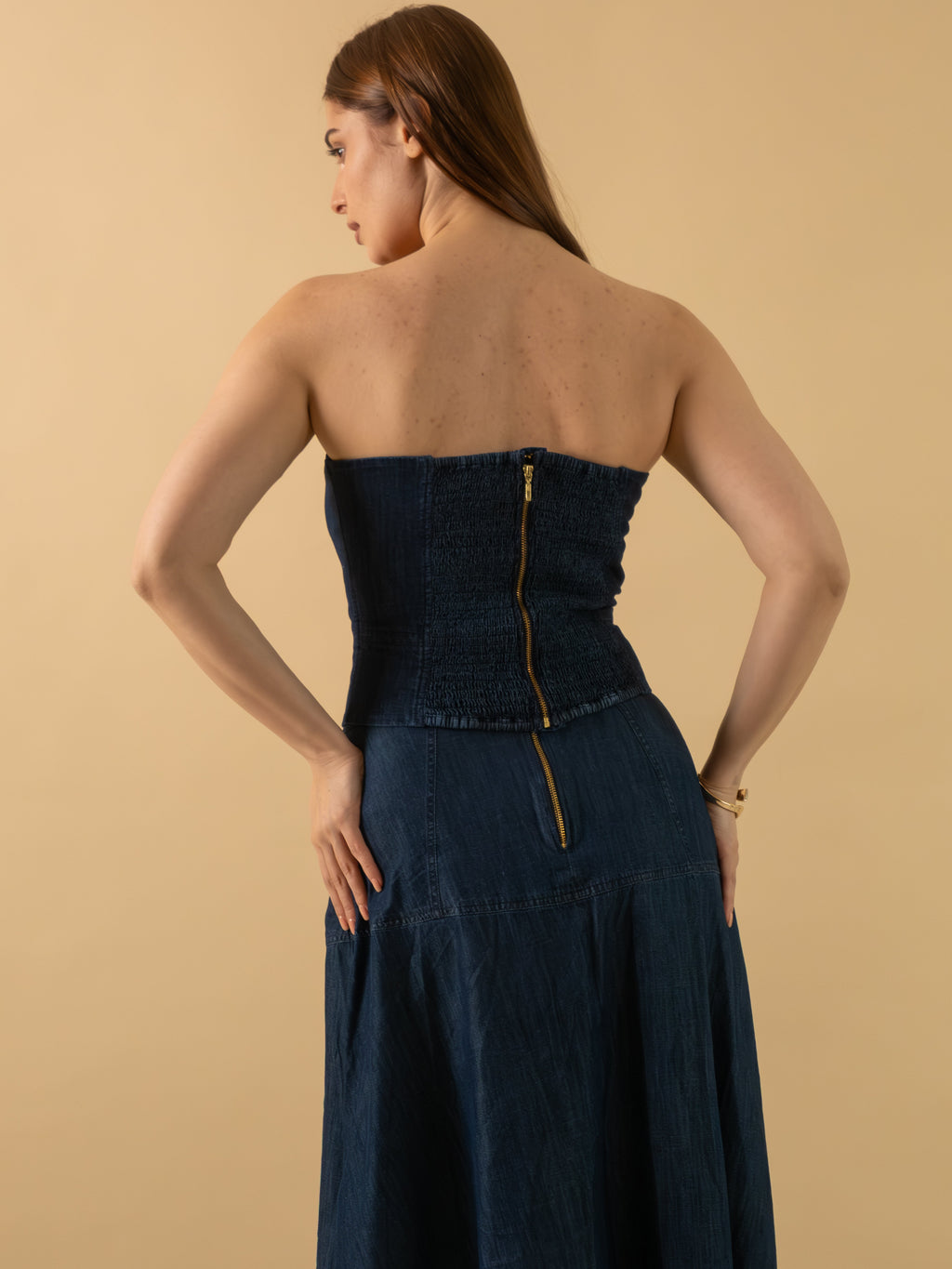 Indigo Denim Corset & Skirt Co-ord set