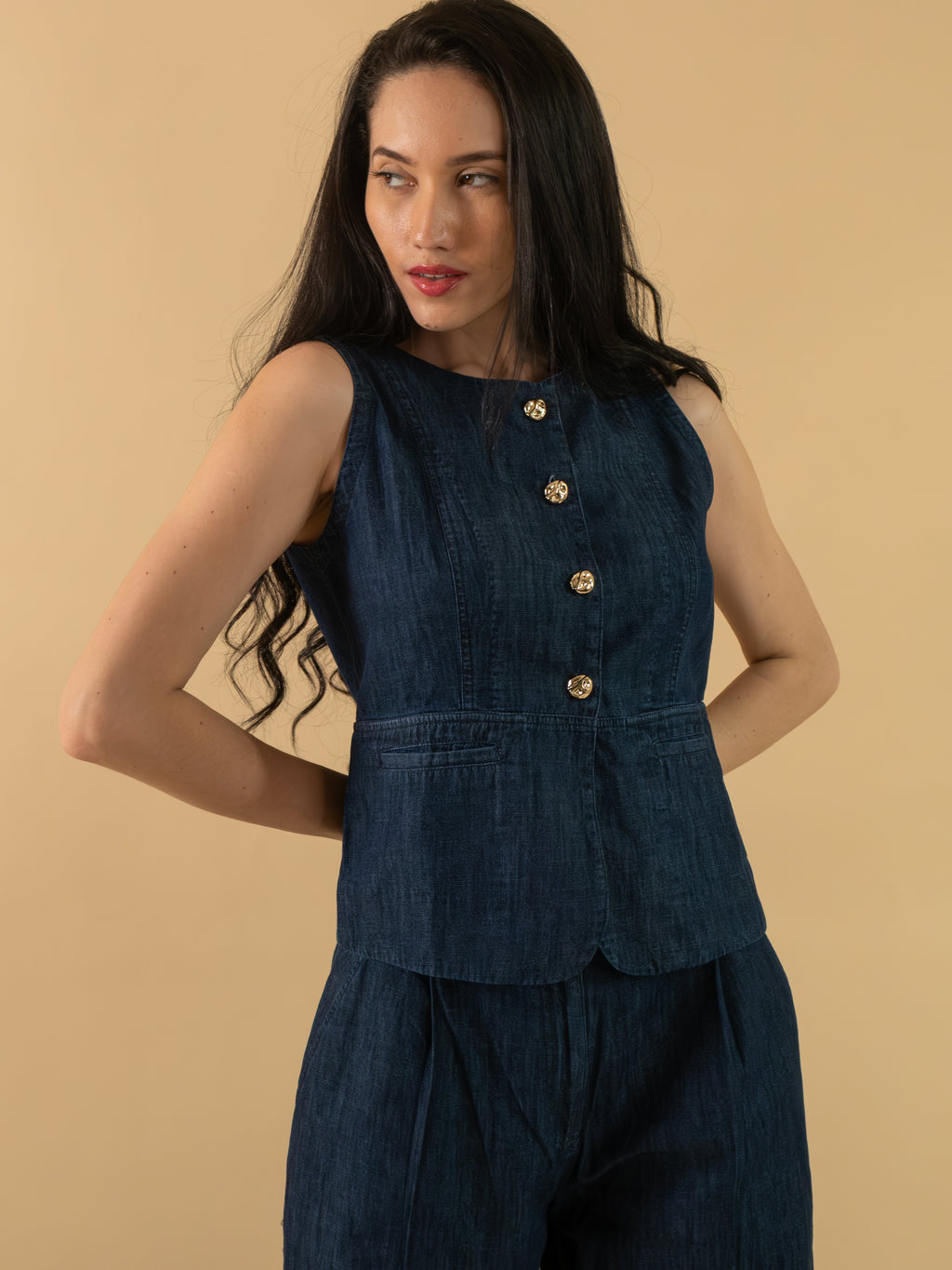 Riviera Indigo Vest Set