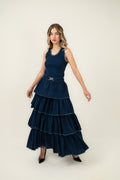 Bleu Rêve Tiered Maxi & Top set