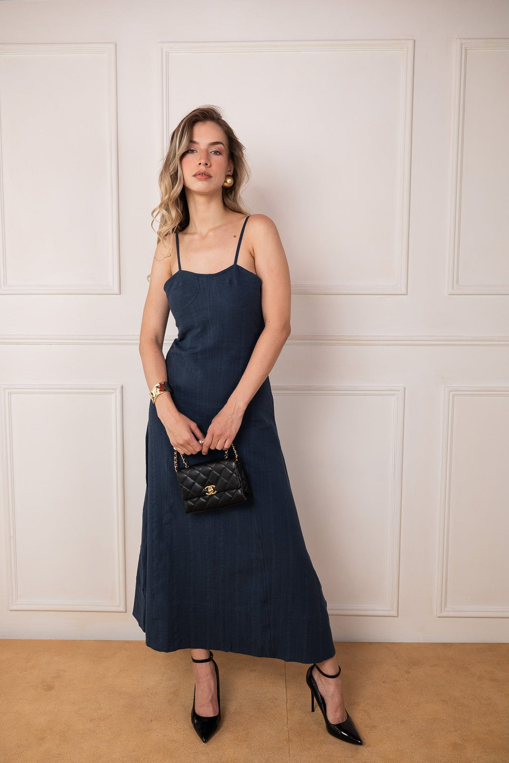 Midnight Tide Slip Dress