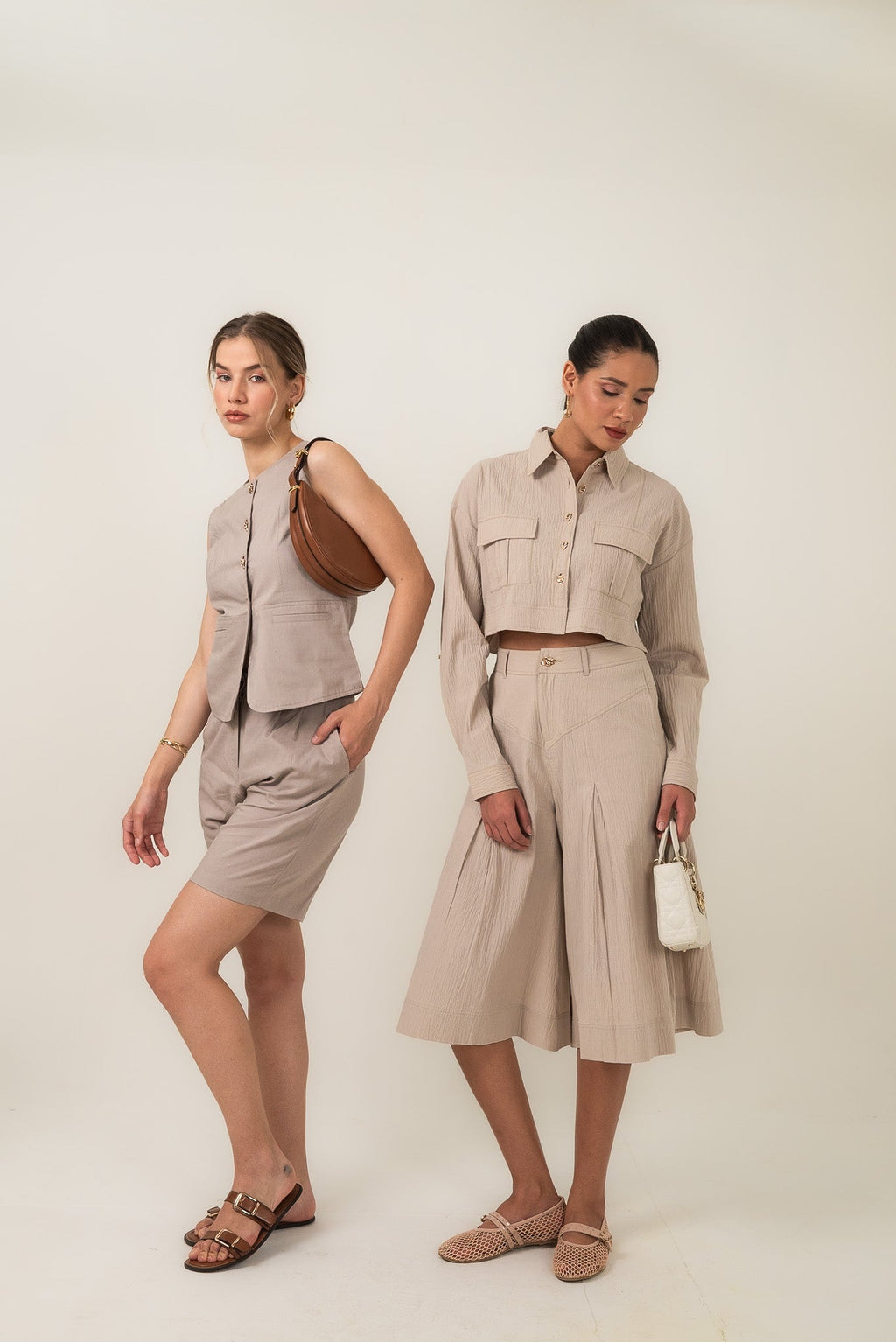 Taupe Atelier Vest Set