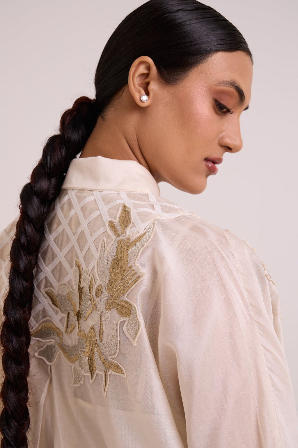 Mimi - Ivory Framed Shirt Dress