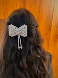 Pearl Bow hair clip
