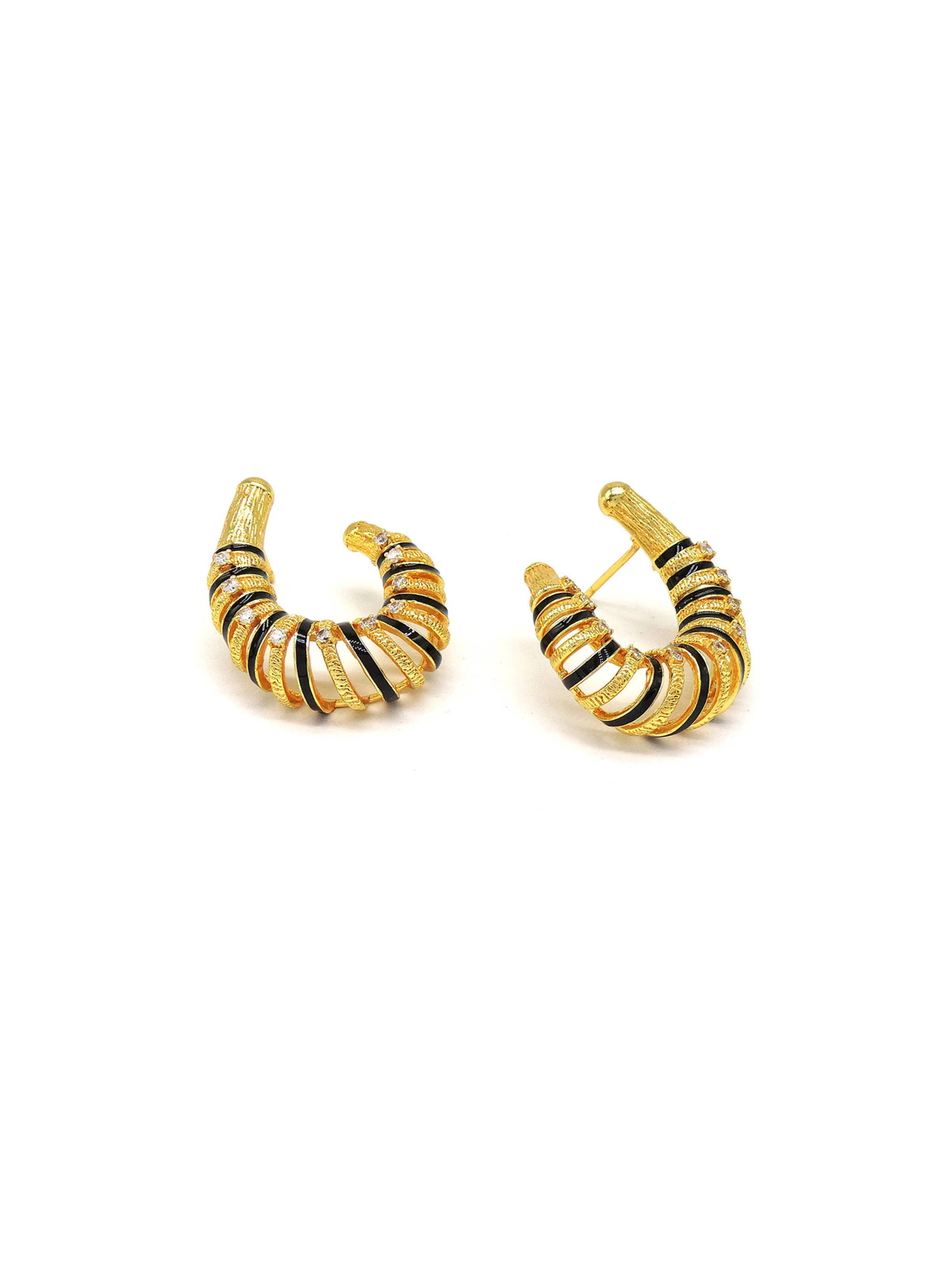 Maribel Enamel Earrings view 2 — Karisa, The Curated Collective