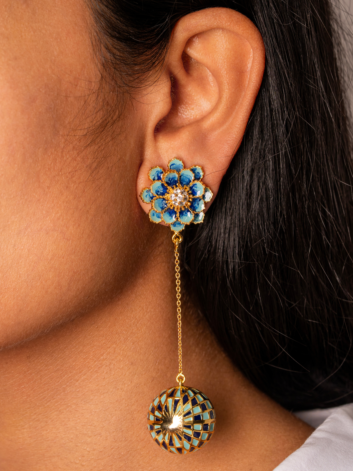 Kyra Luxe Ball Enamel Earrings — Karisa, The Curated Collective