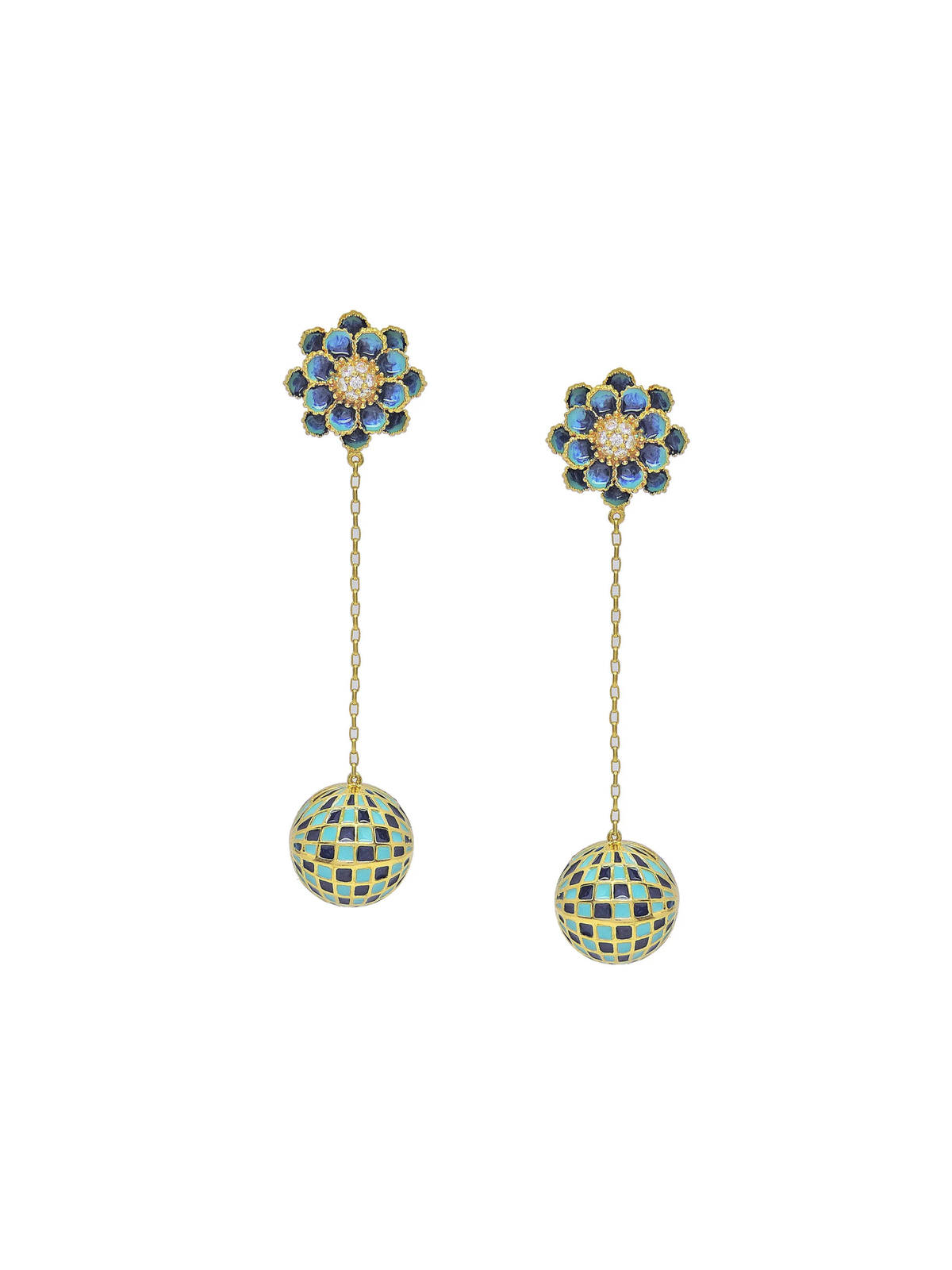 Kyra Luxe Ball Enamel Earrings view 2 — Karisa, The Curated Collective