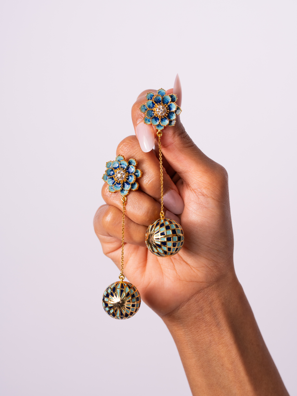 Kyra Luxe Ball Enamel Earrings