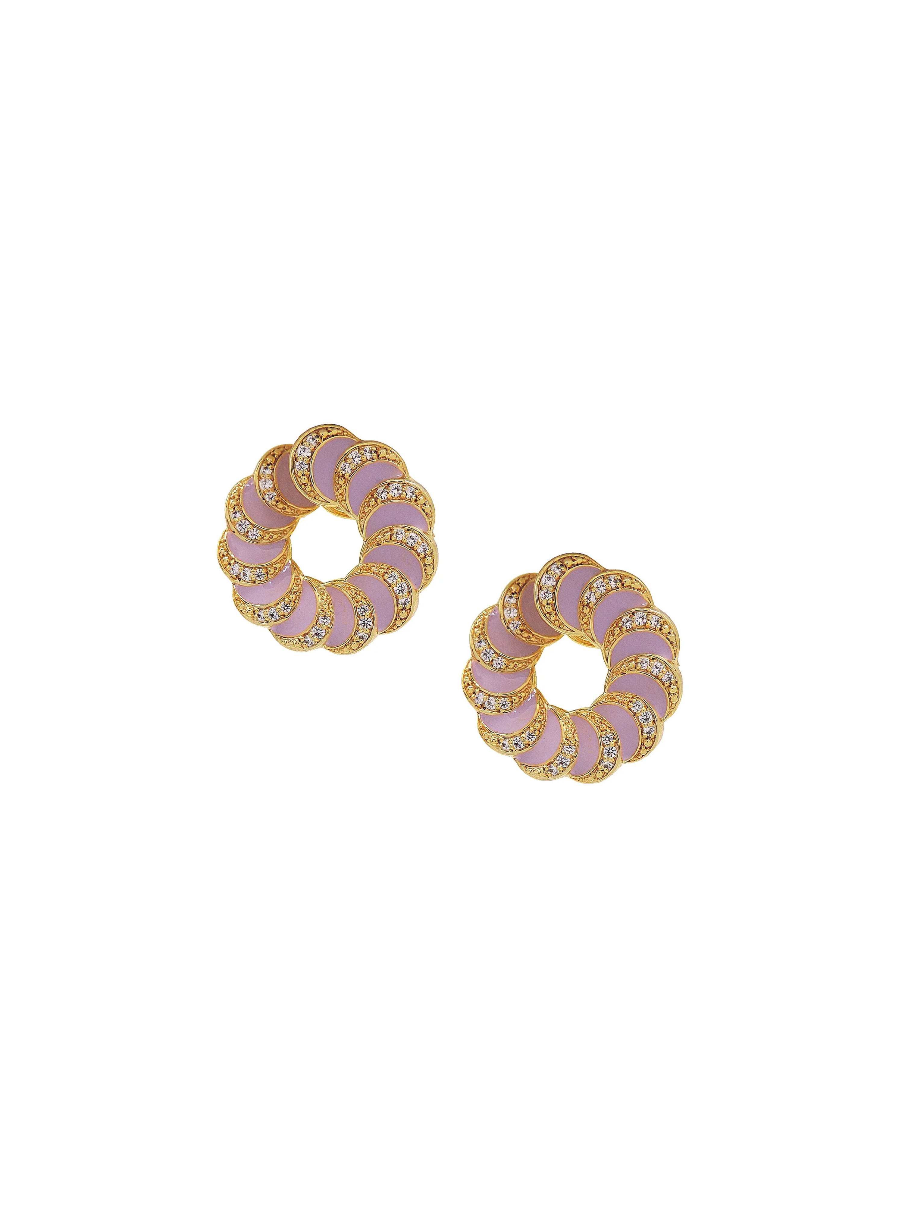 Solene Purple Enamel Hoops