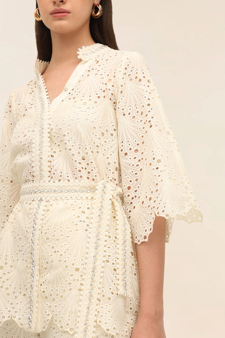 Ecru Kimono Top