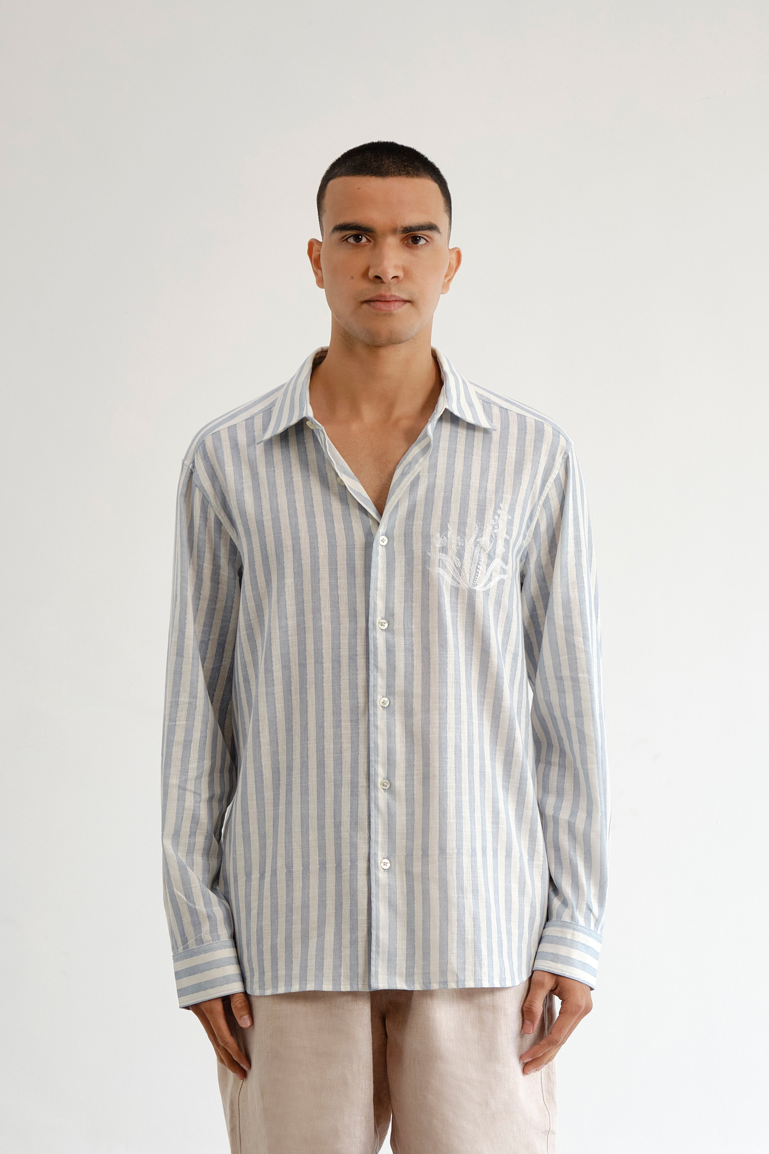 Botanical Horse Stripes Shirt