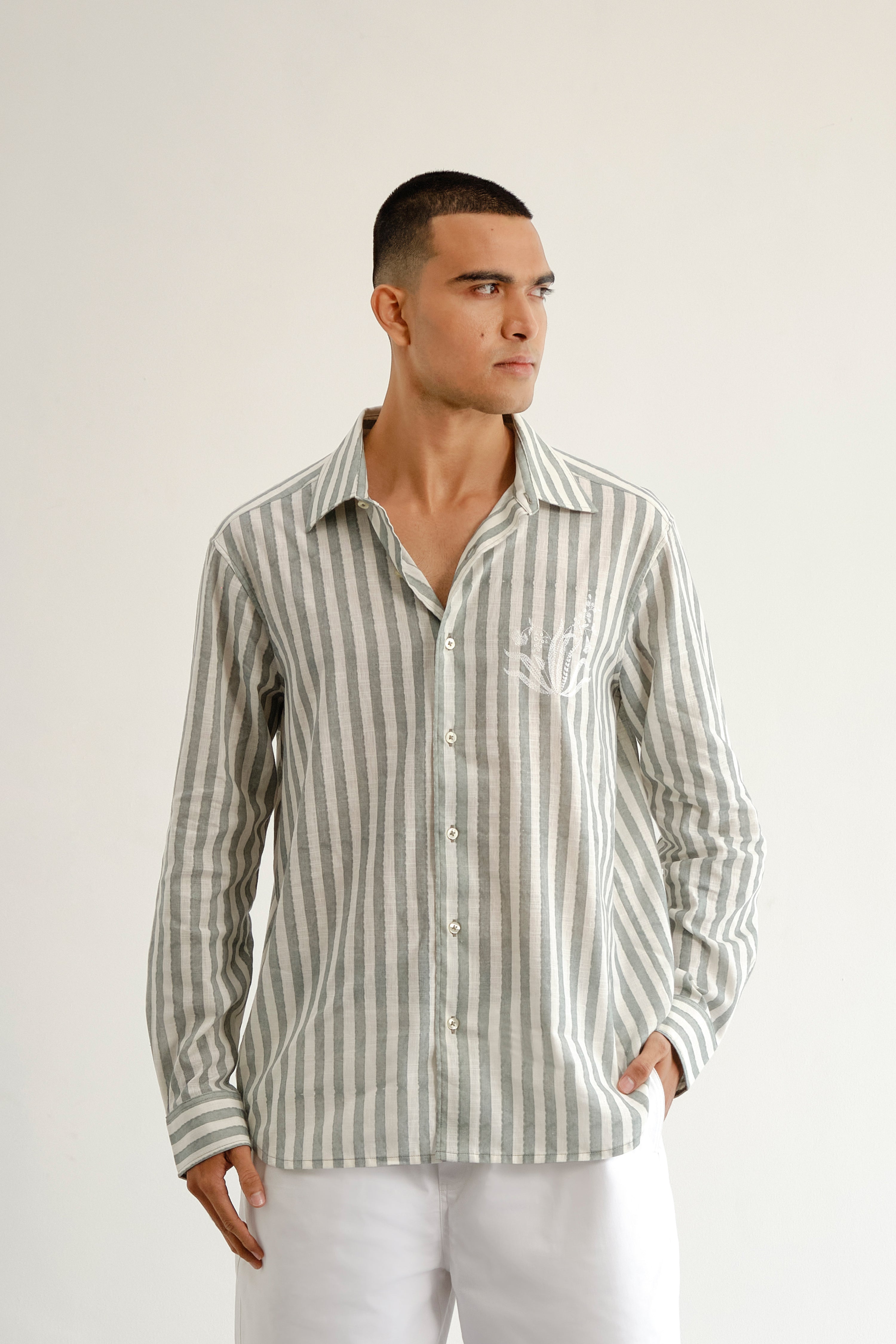 Botanical Horse Stripes Shirt