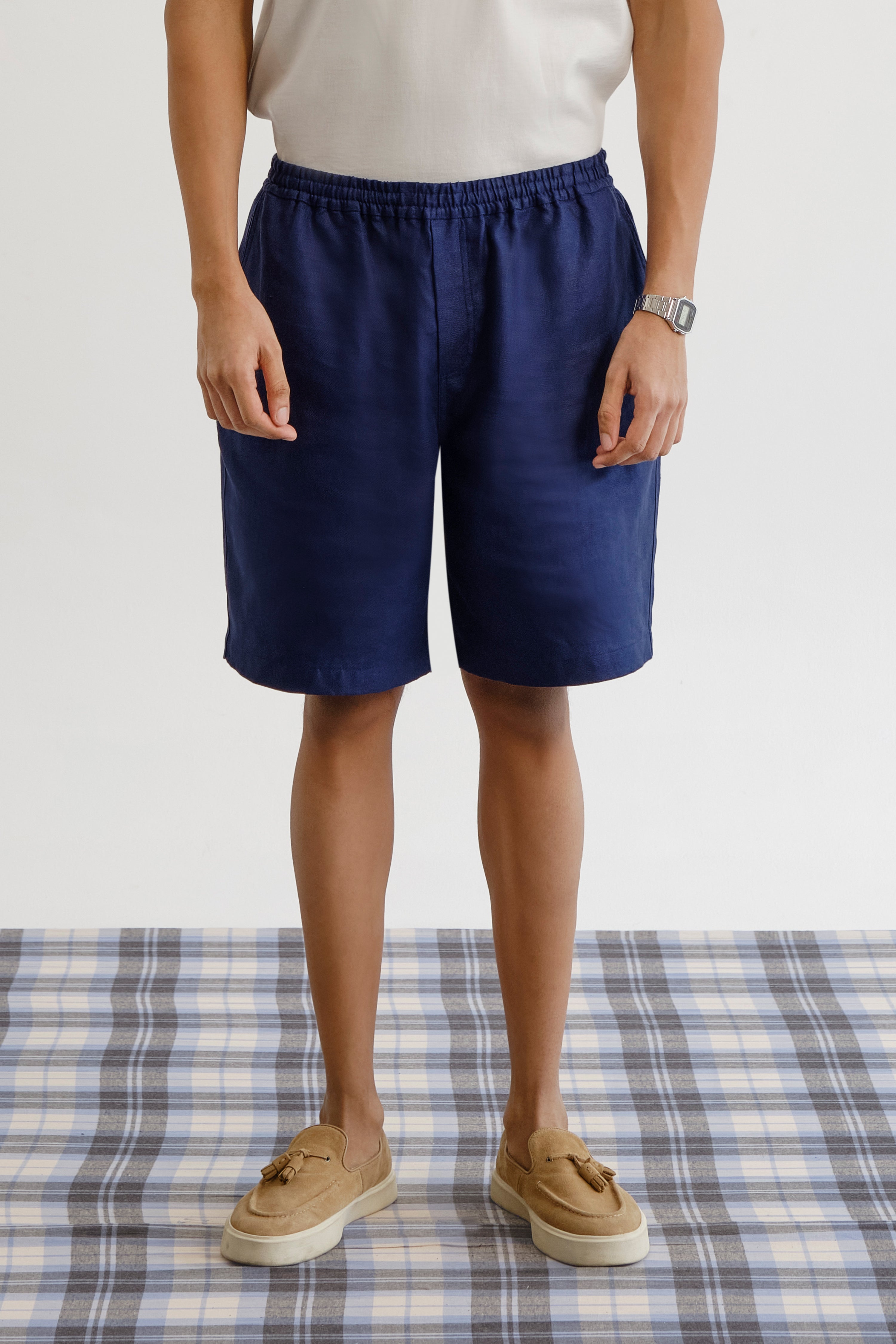 Elasticated Linen Shorts