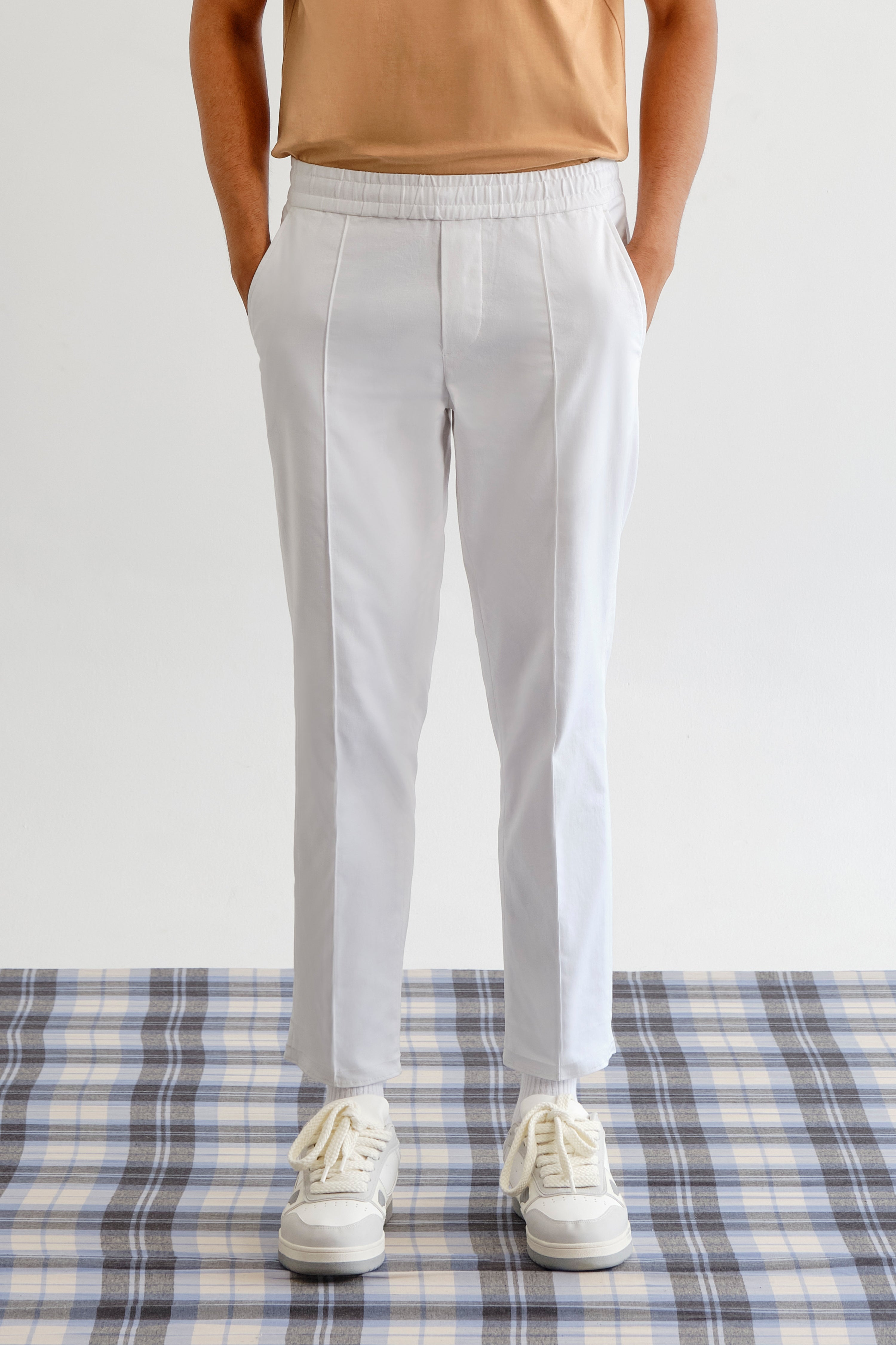 Elasticated Linen Trousers