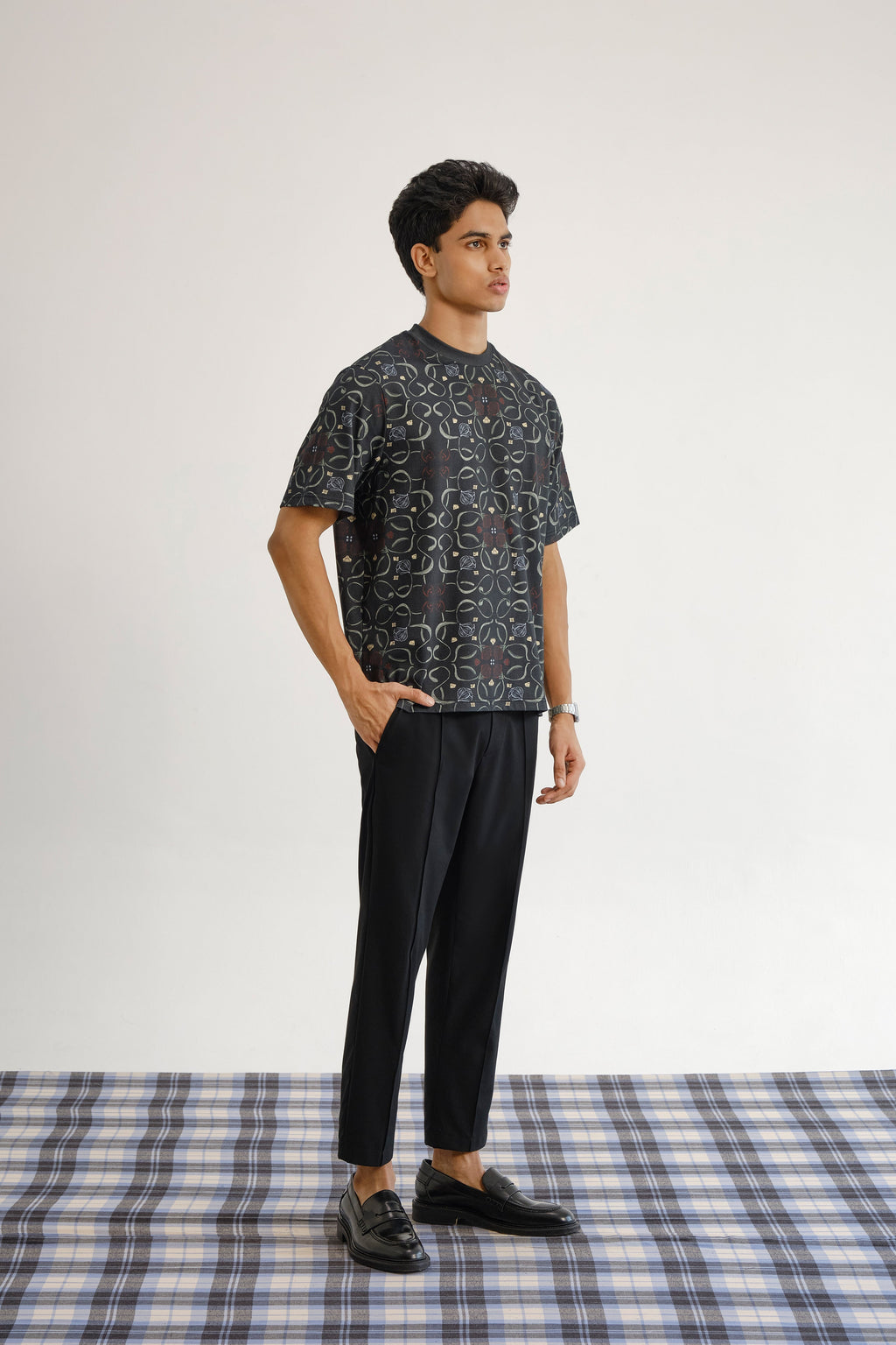 Printed Botanic Jali  T-shirt