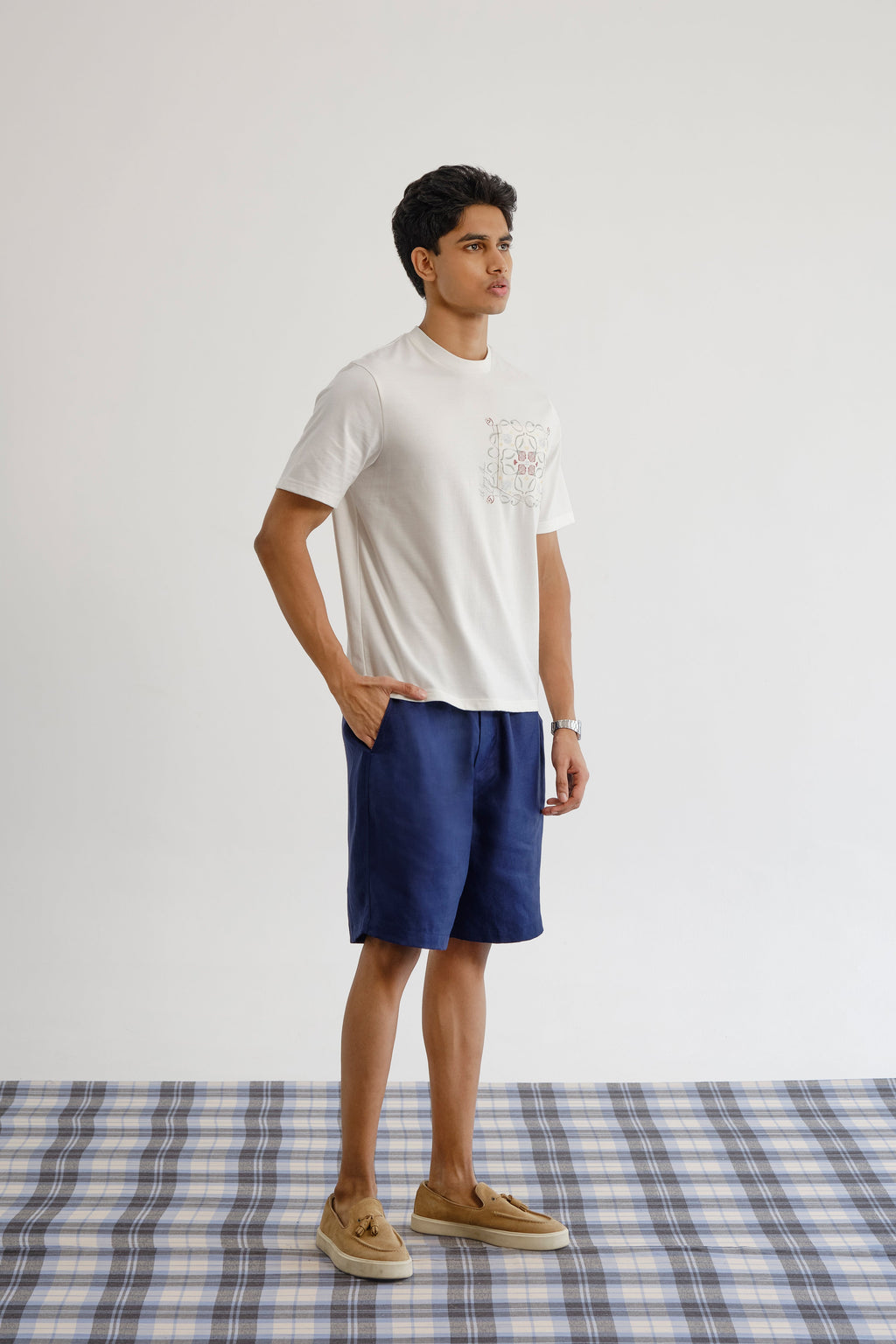 Botanic Jali Woven Pocket T-shirt