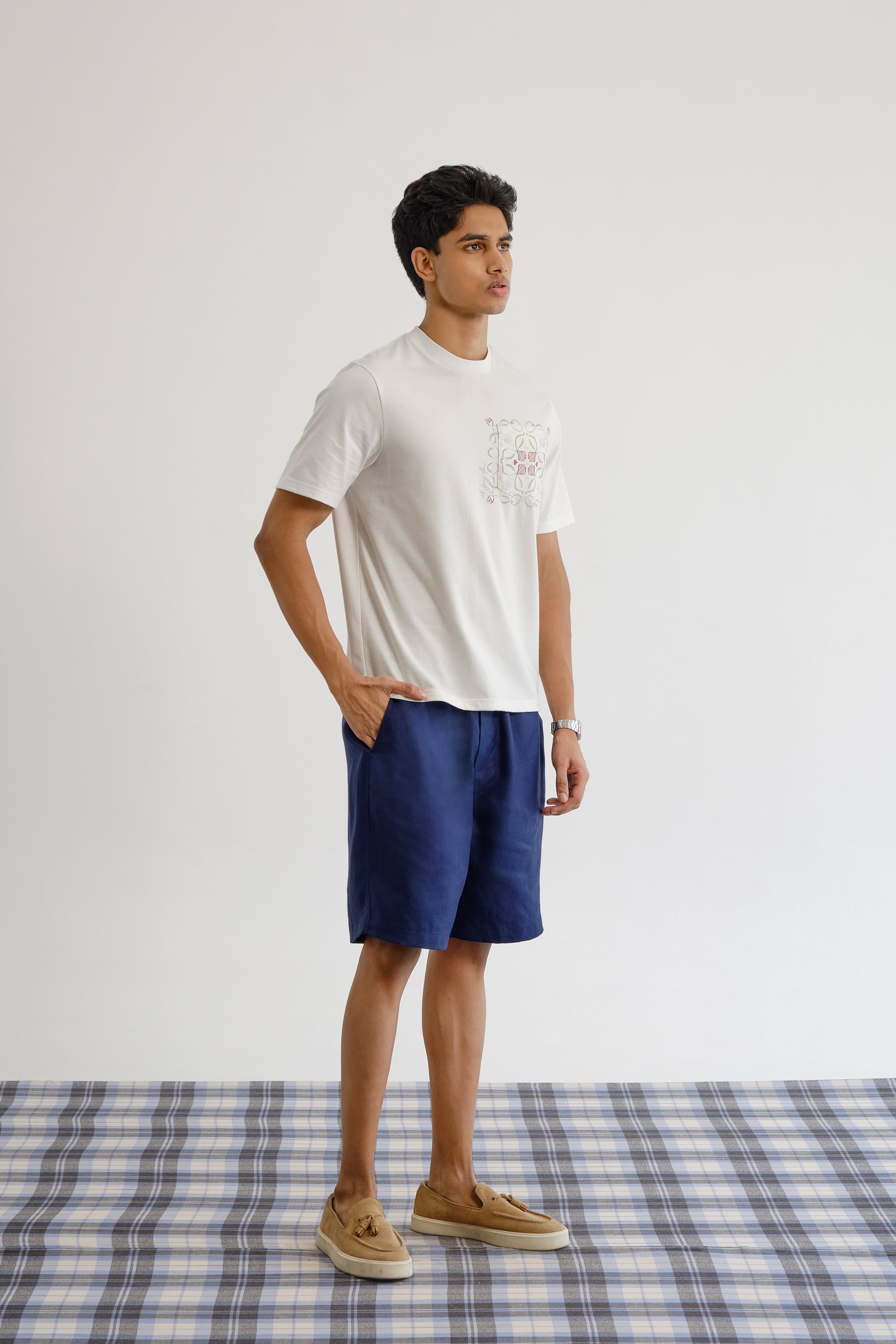 Botanic Jali Woven Pocket T-shirt