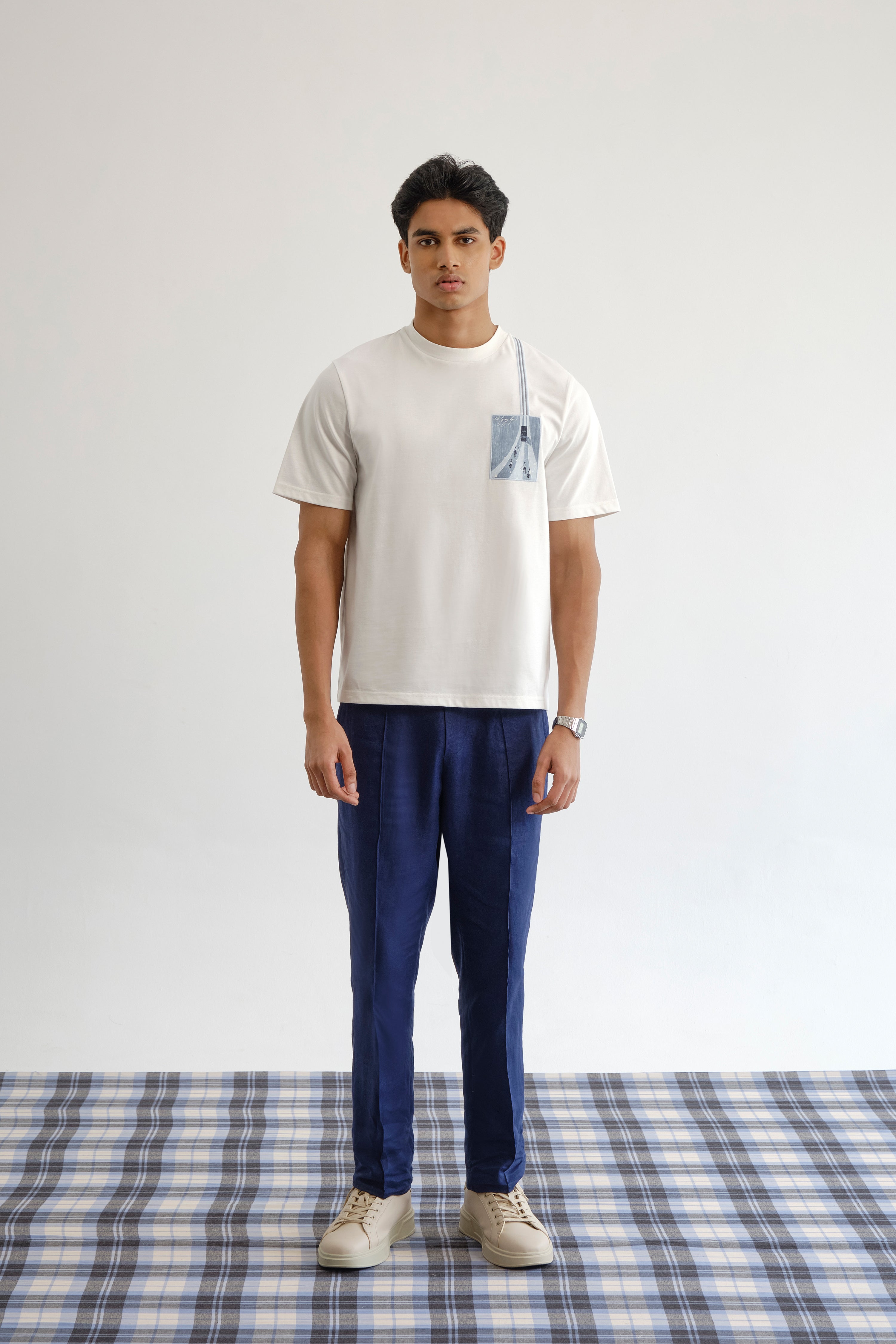 Elasticated Linen Trousers