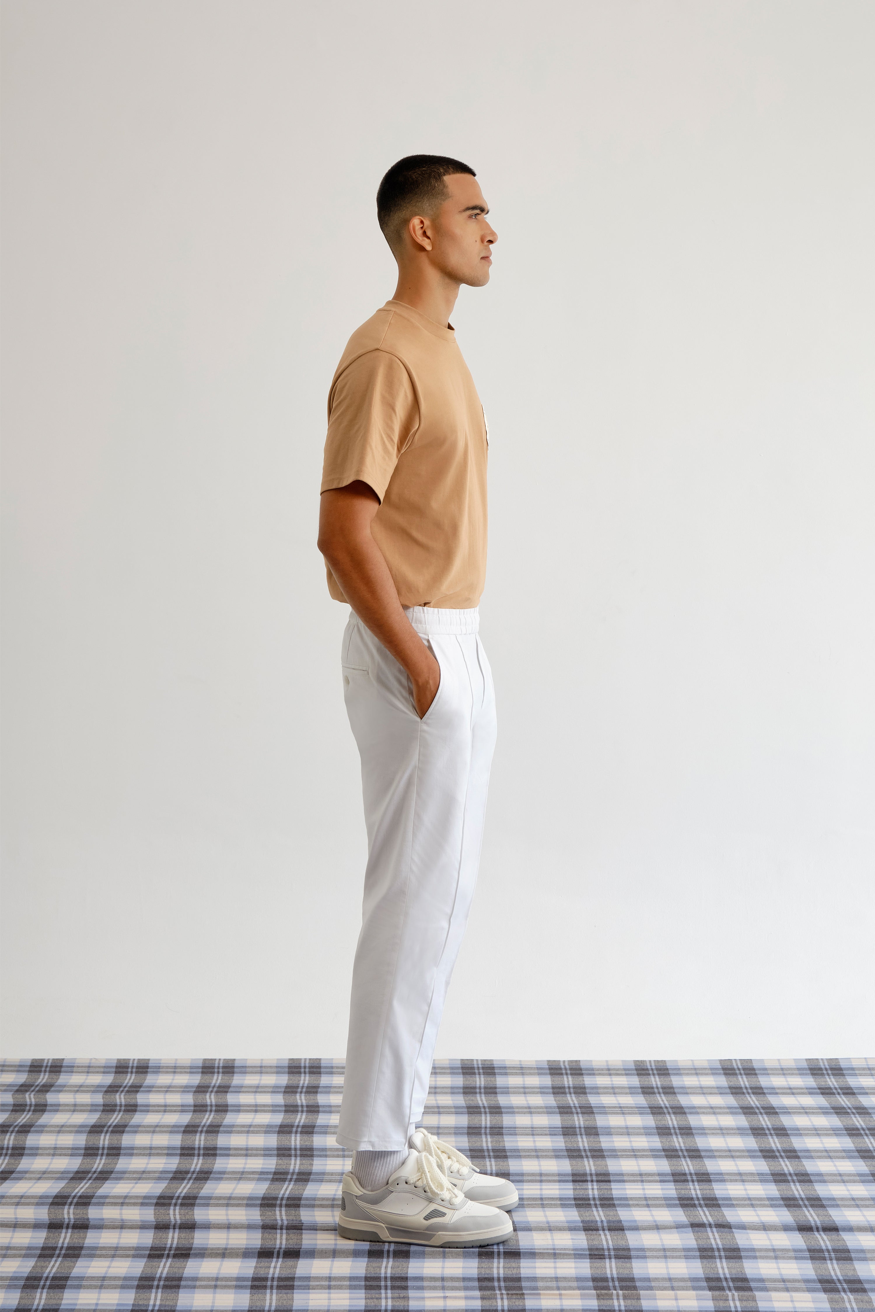 Elasticated Linen Trousers