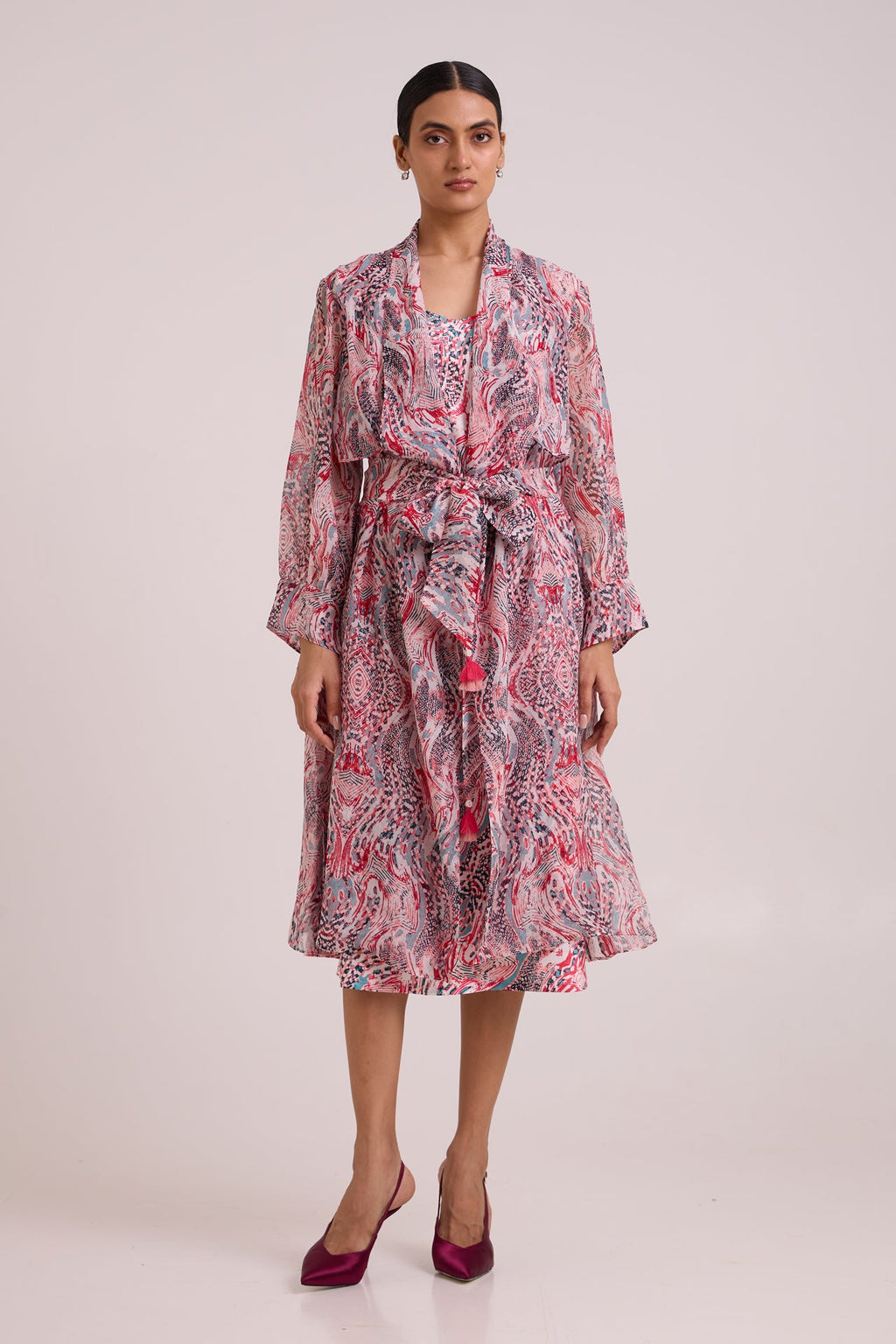 Joanne - Tropical Buzz Trench Jacket Set