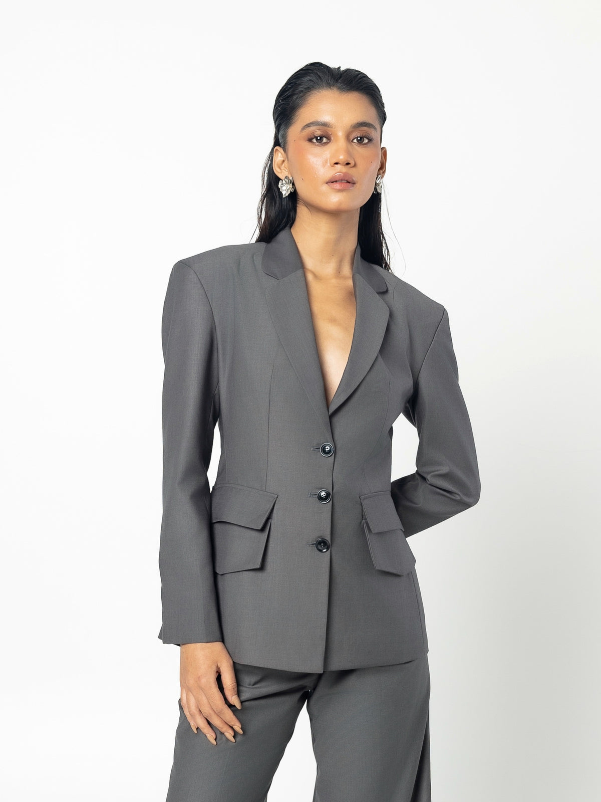 Graphite Blazer — Aléia, The Curated Collective