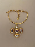 Polki Orb Necklace Gold