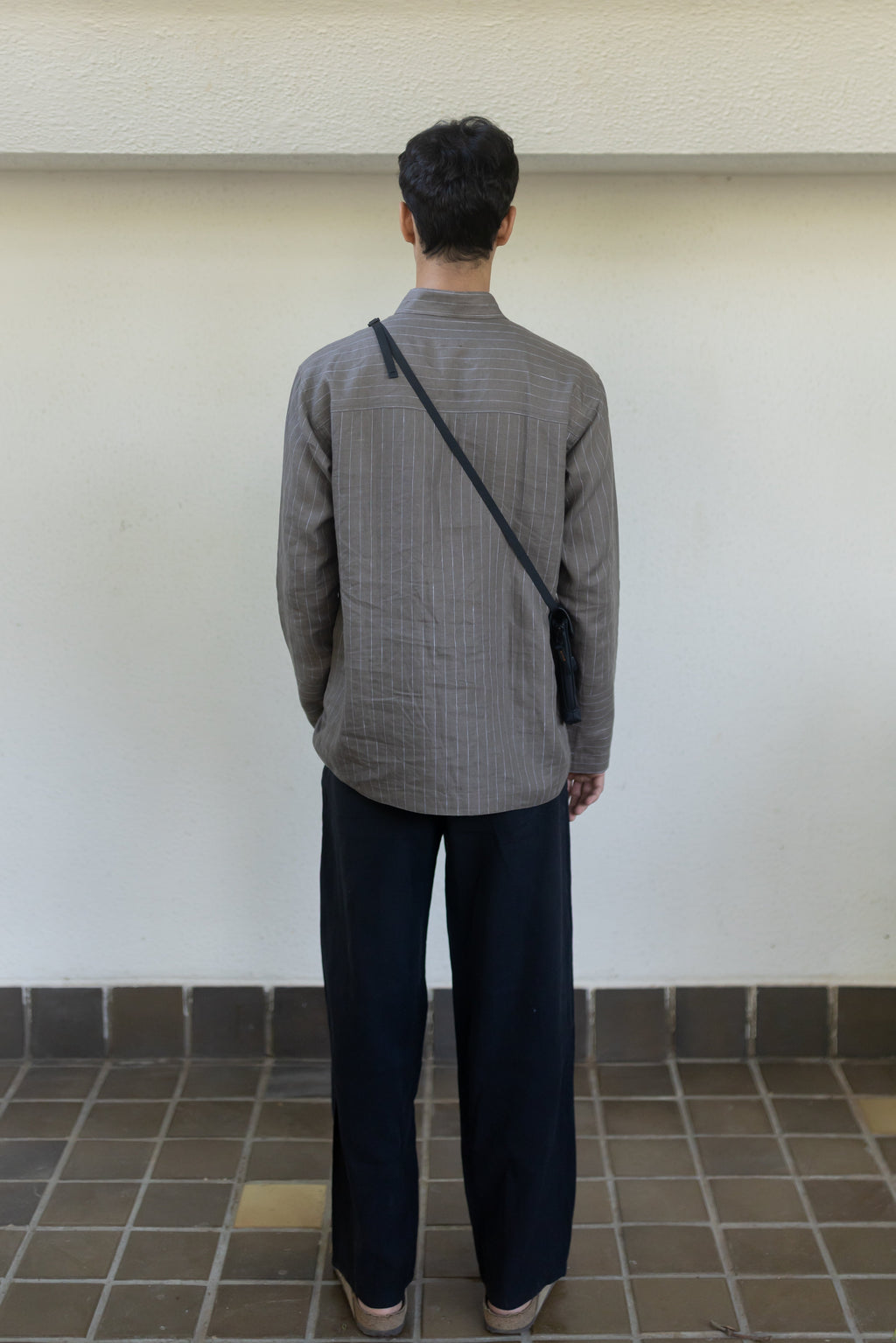 Stone pinstripe shirt
