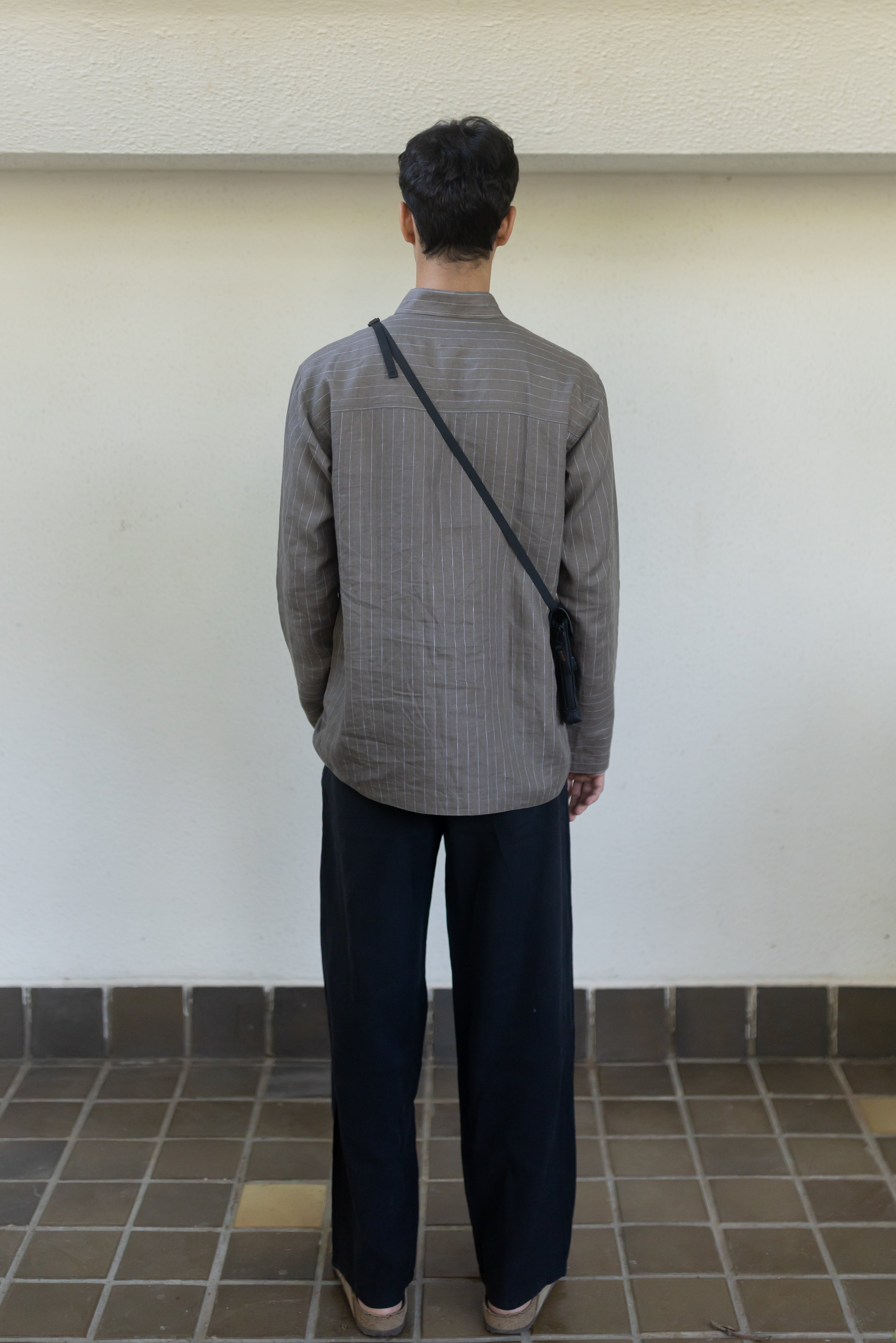 Stone pinstripe shirt
