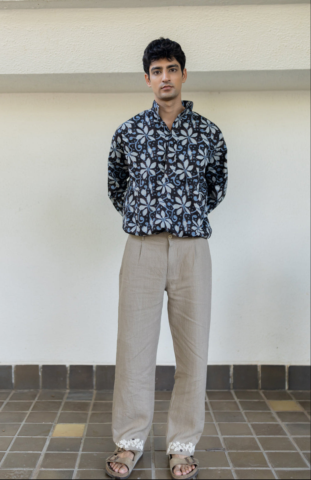 Batik gathered hem shirt — annstudios.in, The Curated Collective
