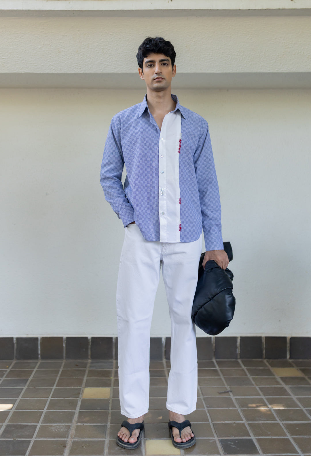 Micro check shirt
