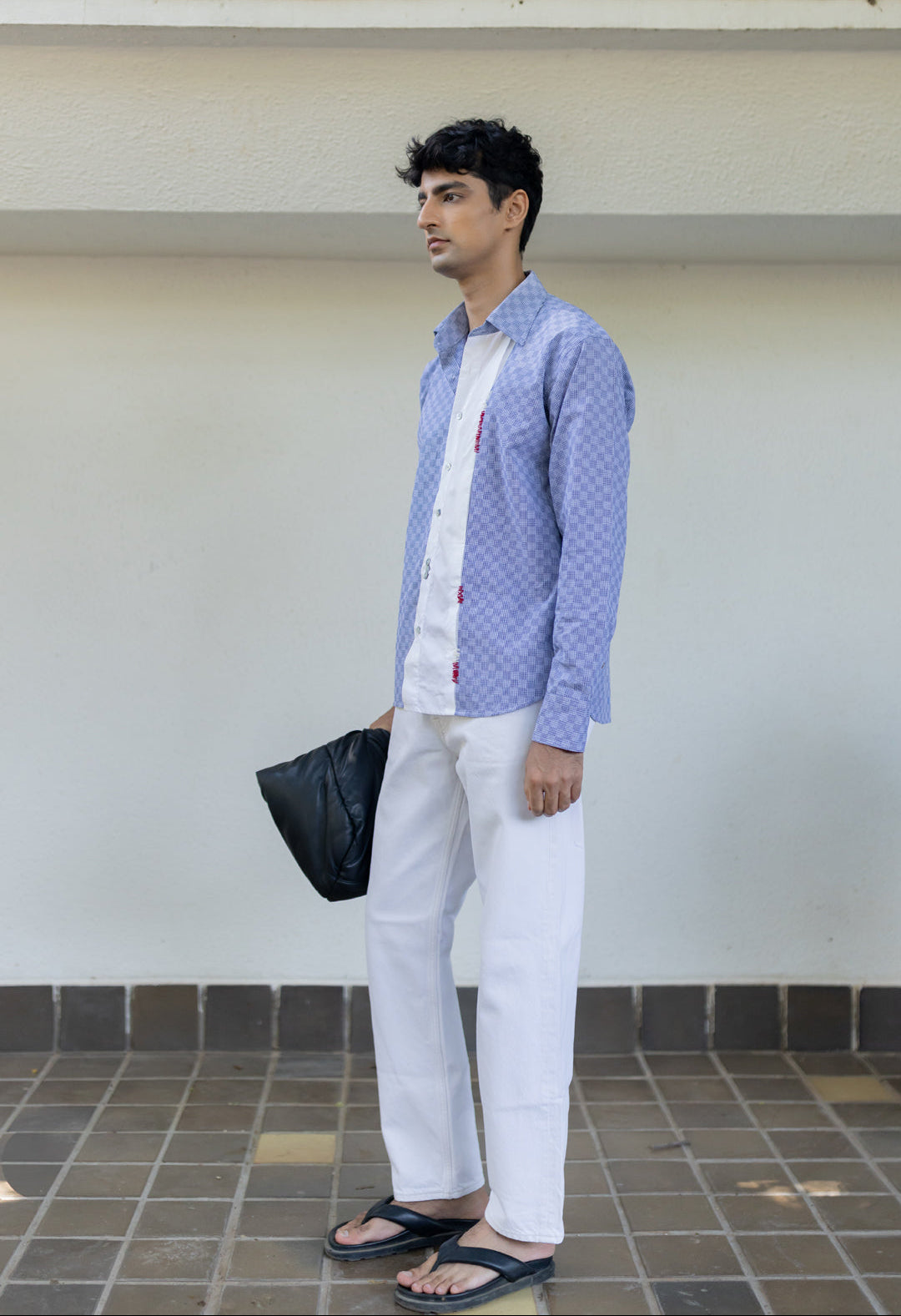 Micro check shirt view 2 — annstudios.in, The Curated Collective