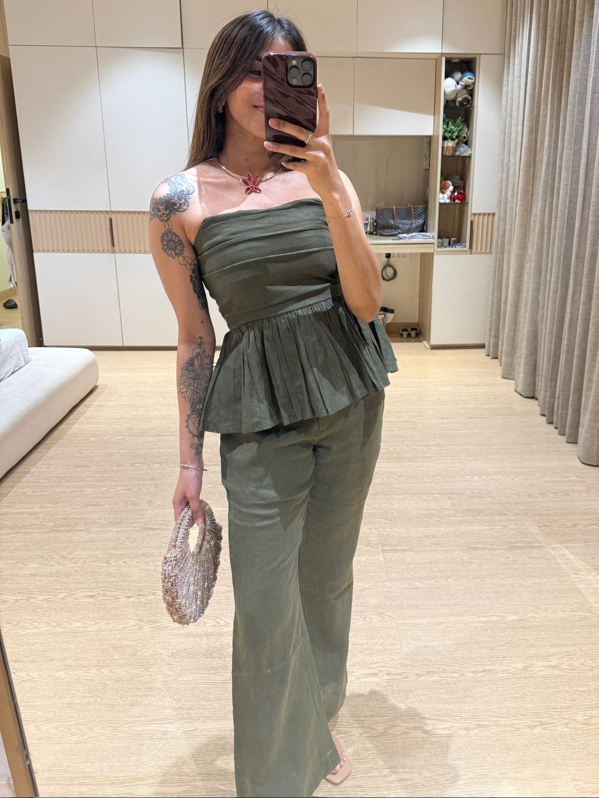 Olive U Flared Pants — Aari, The Curated Collective