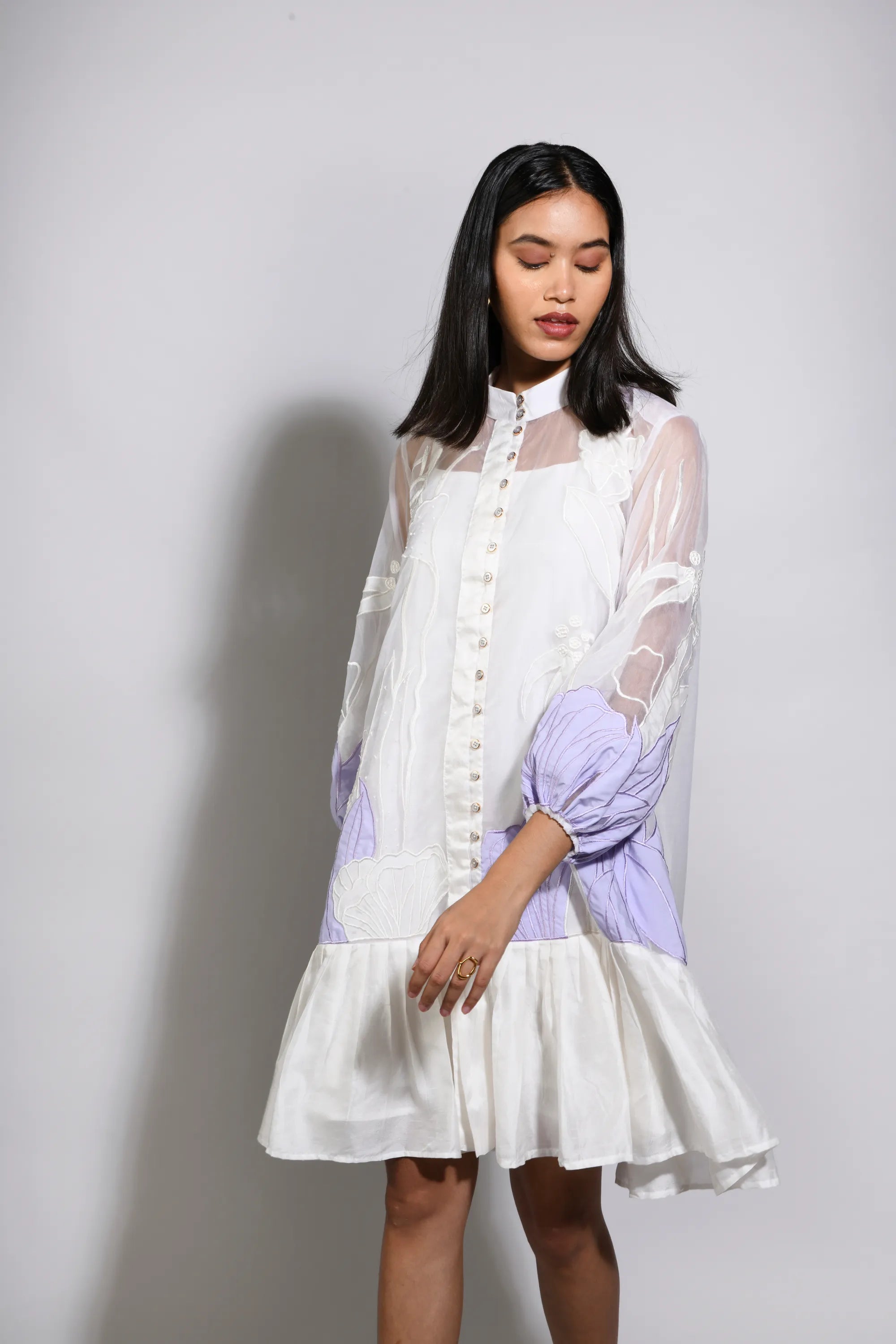 LISIAN  ROSE PLEATED  DRESS