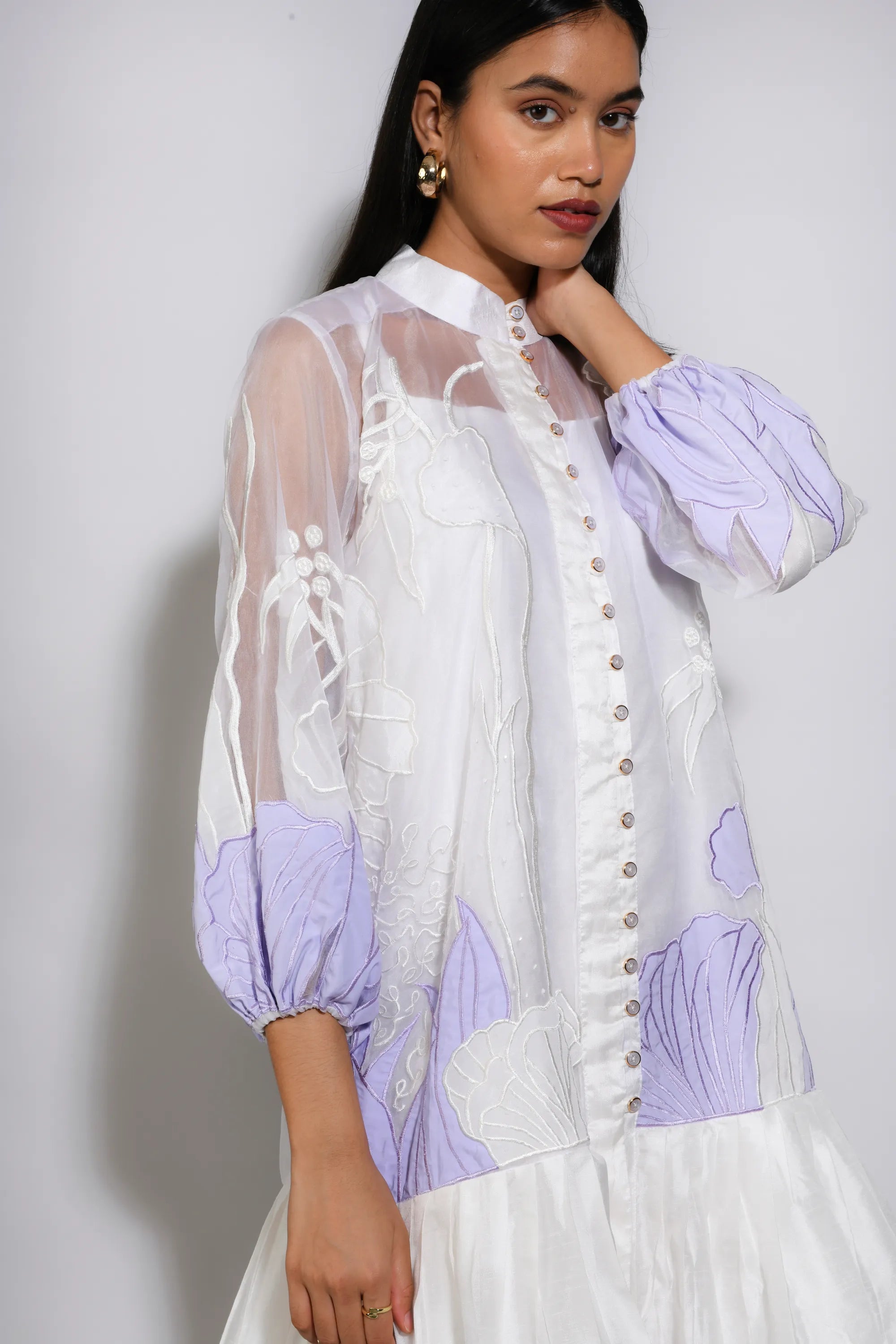 LISIAN  ROSE PLEATED  DRESS