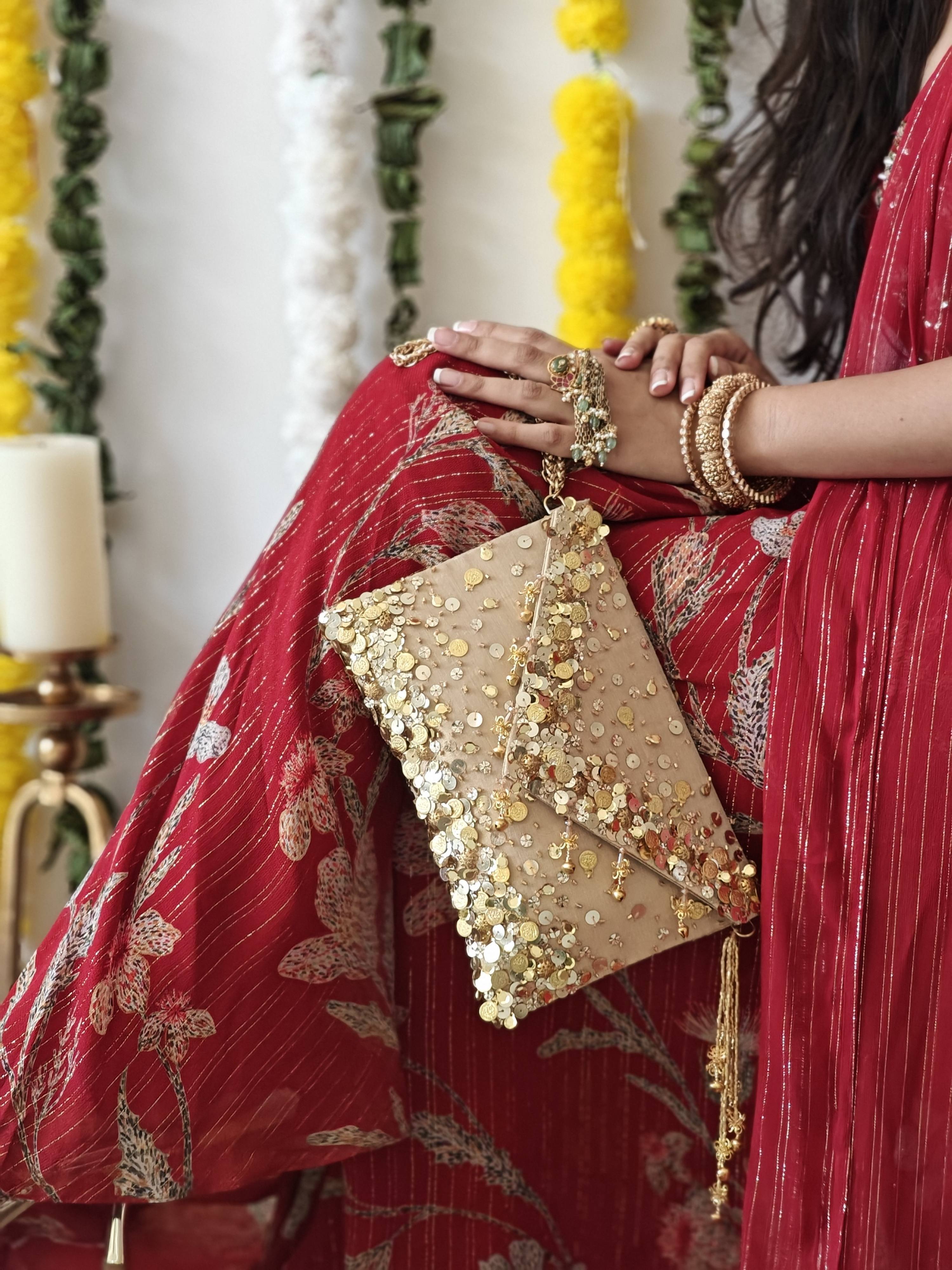 Gold Lifafa Envelope Bag