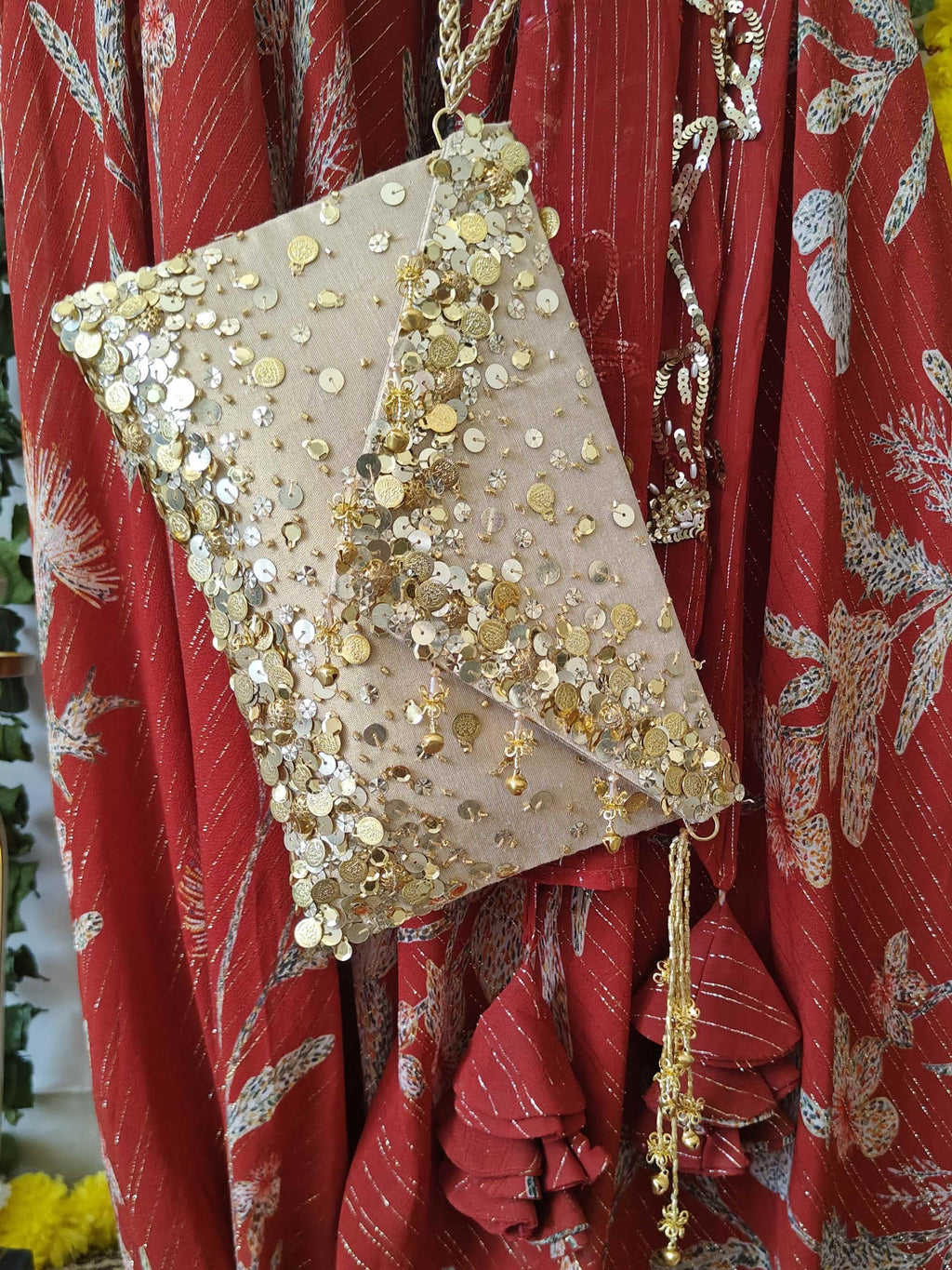 Gold Lifafa Envelope Bag