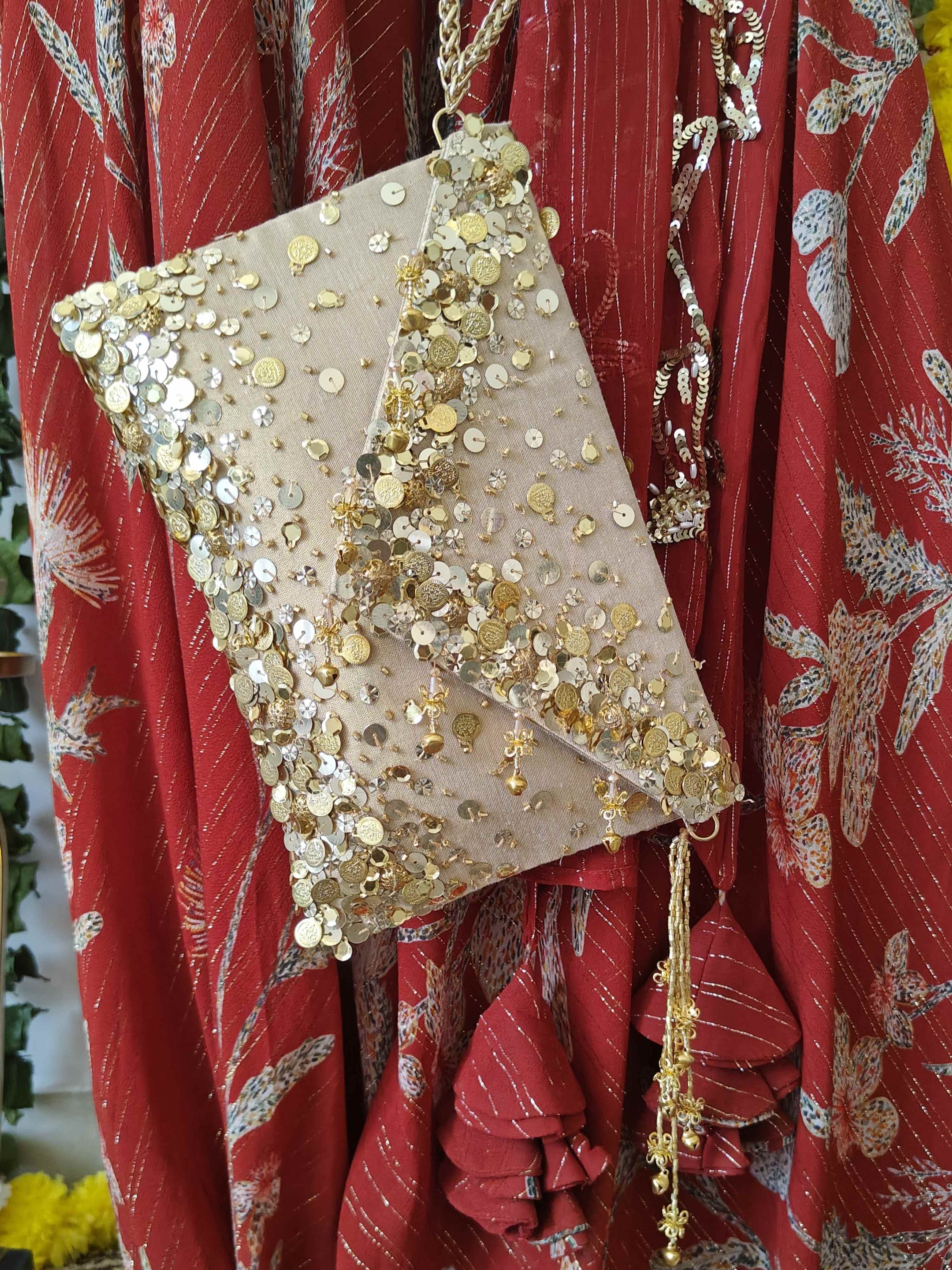 Gold Lifafa Envelope Bag