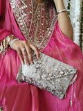 Silver Lifafa Envelope Bag