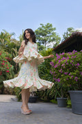 Linen Embroidery Panelled Skirt