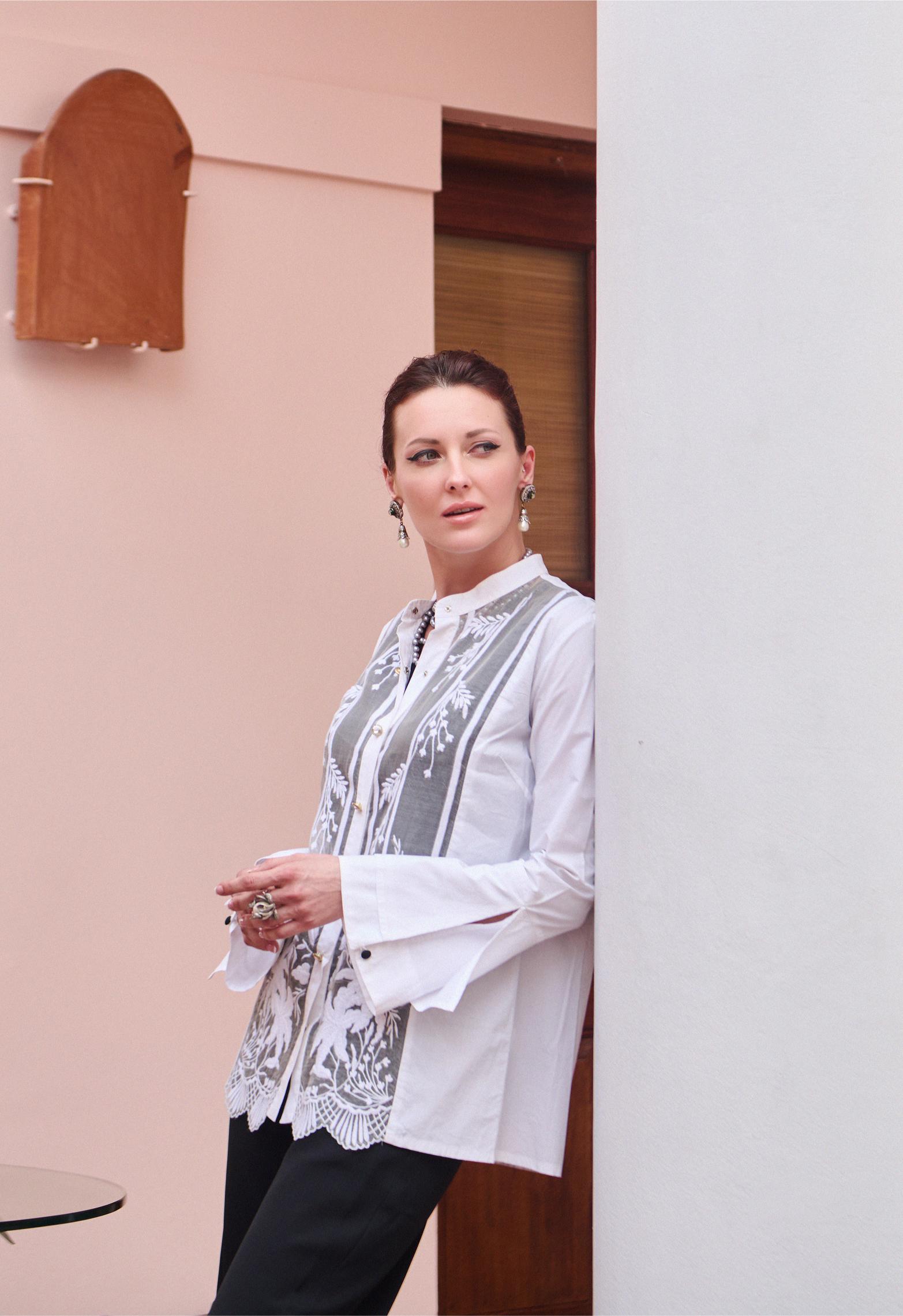 White Haze Organza Top