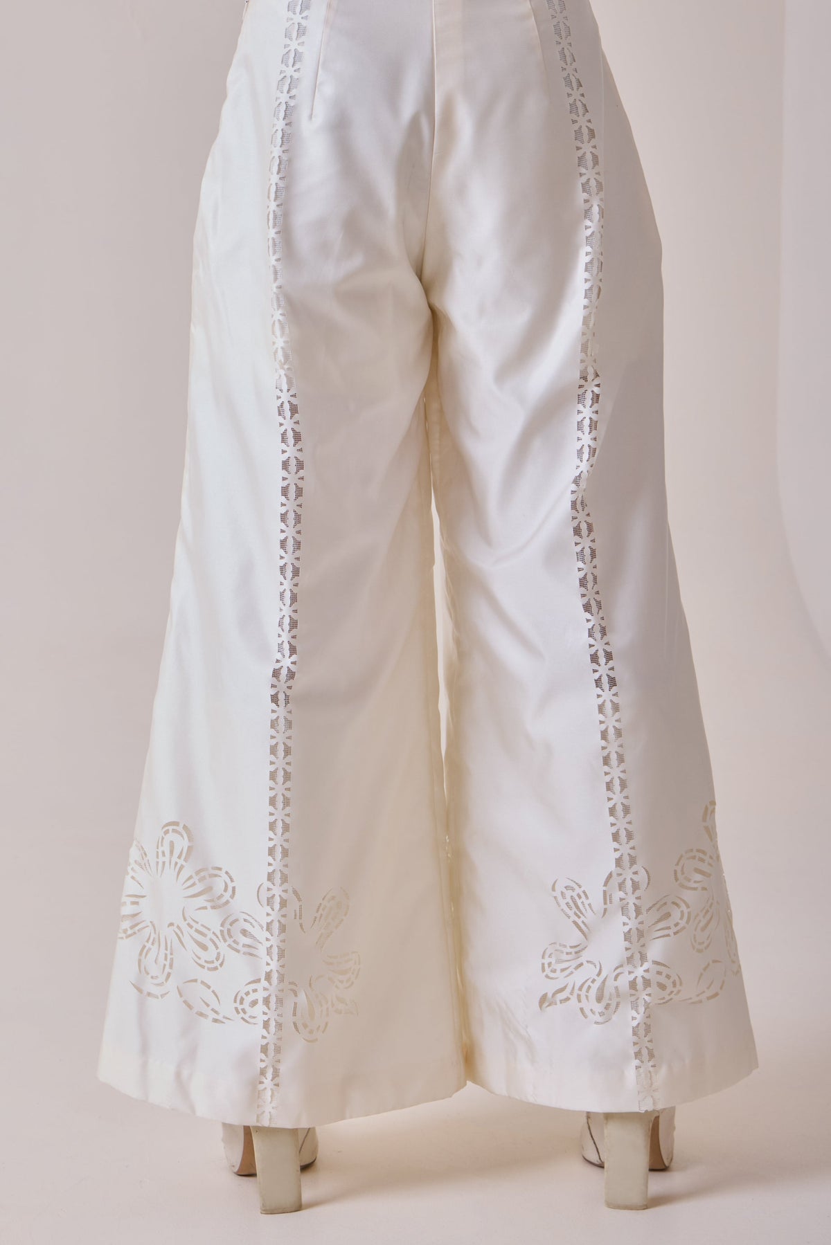 Pearl Cut-Work Pants view 2 — Needle ten, The Curated Collective